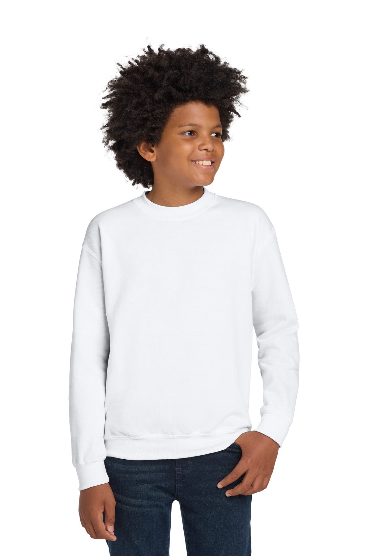Gildan Youth Heavy Blend Crewneck Sweatshirt. 18000B