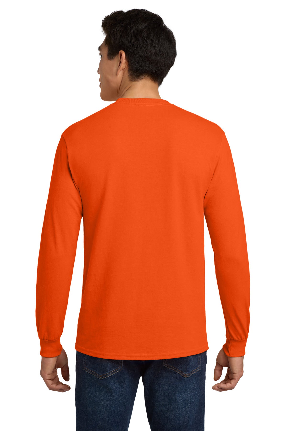 Gildan - Ultra Cotton 100% US Cotton Long Sleeve T-Shirt with Pocket. 2410