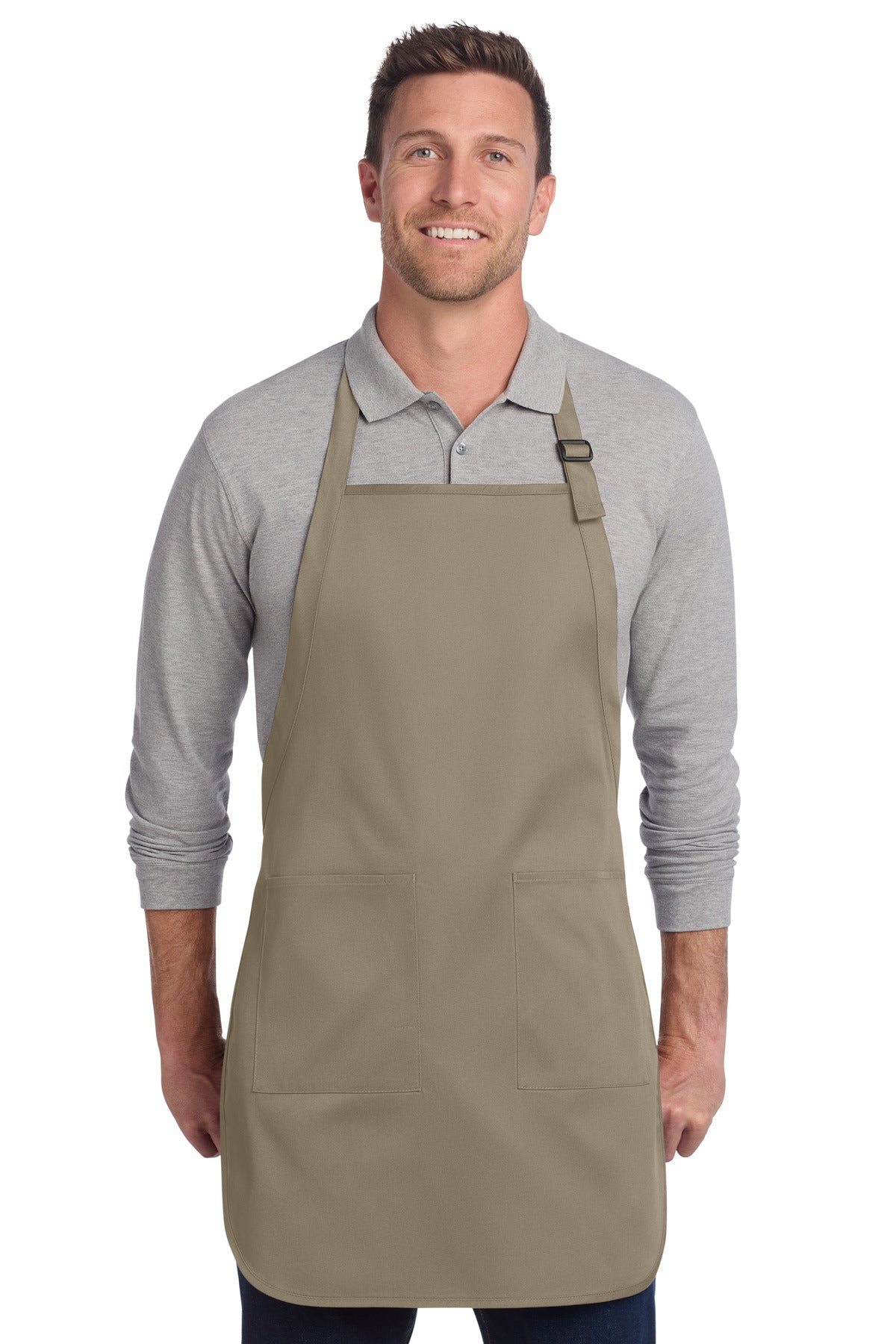 Port Authority Full-Length Two-Pocket Bib Apron. A600