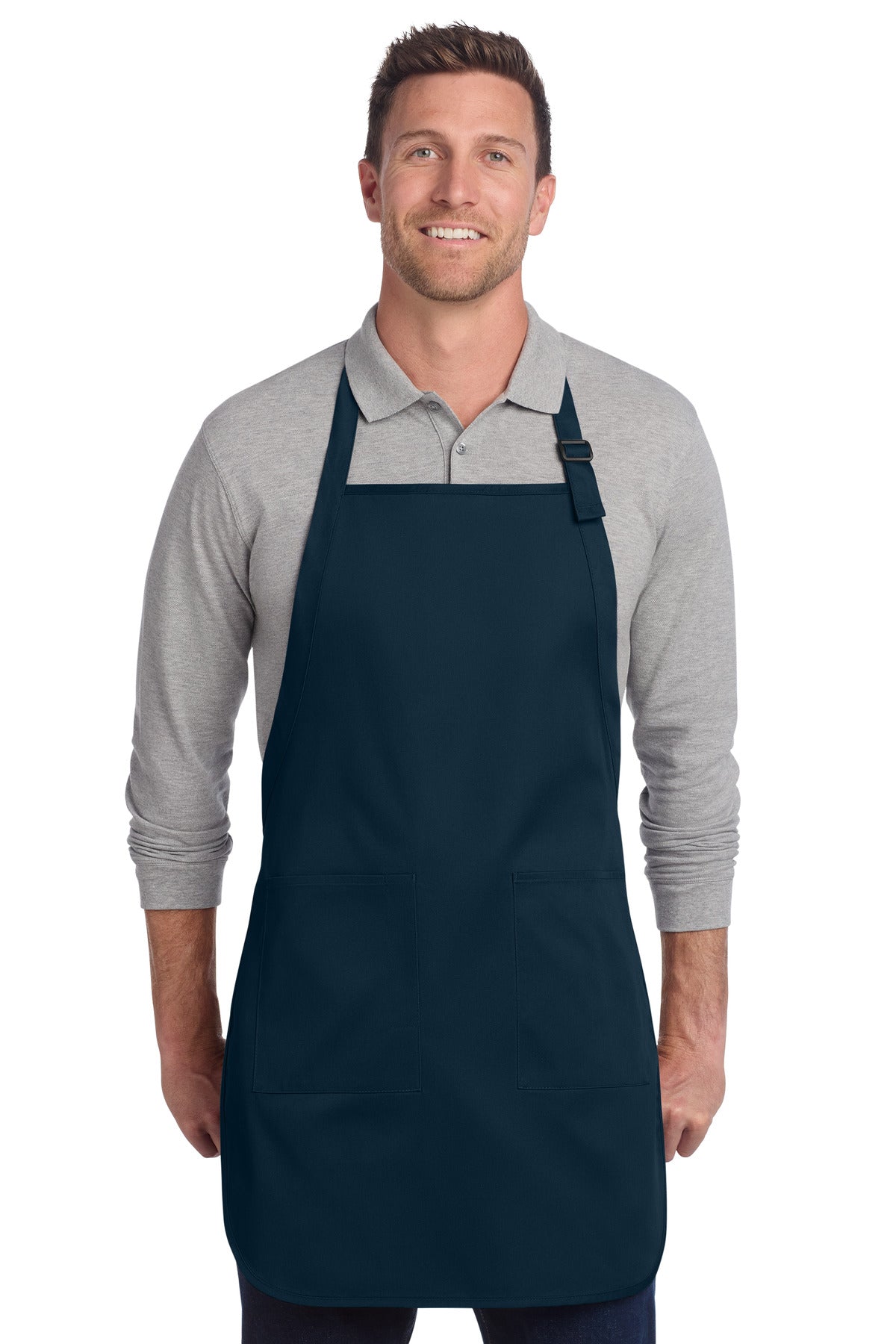 Port Authority Full-Length Two-Pocket Bib Apron. A600