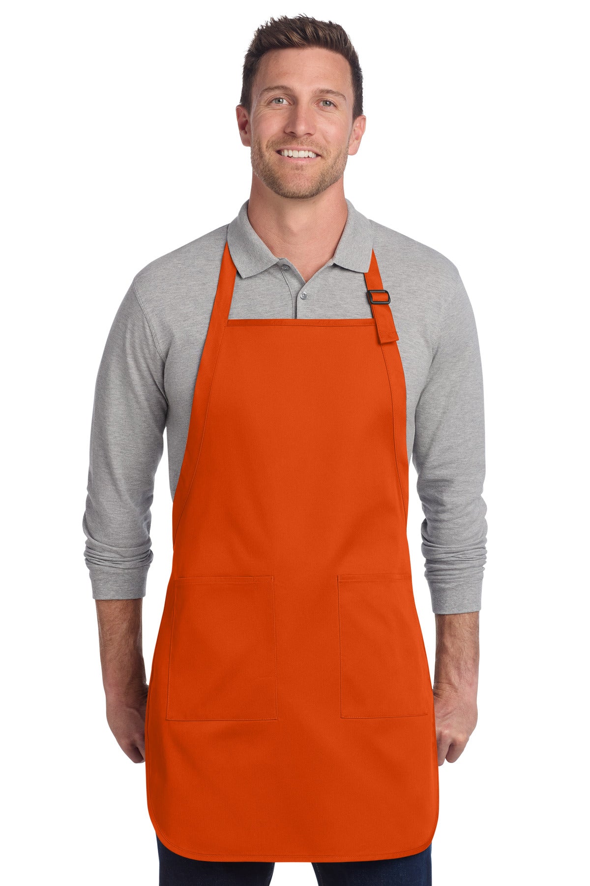 Port Authority Full-Length Two-Pocket Bib Apron. A600