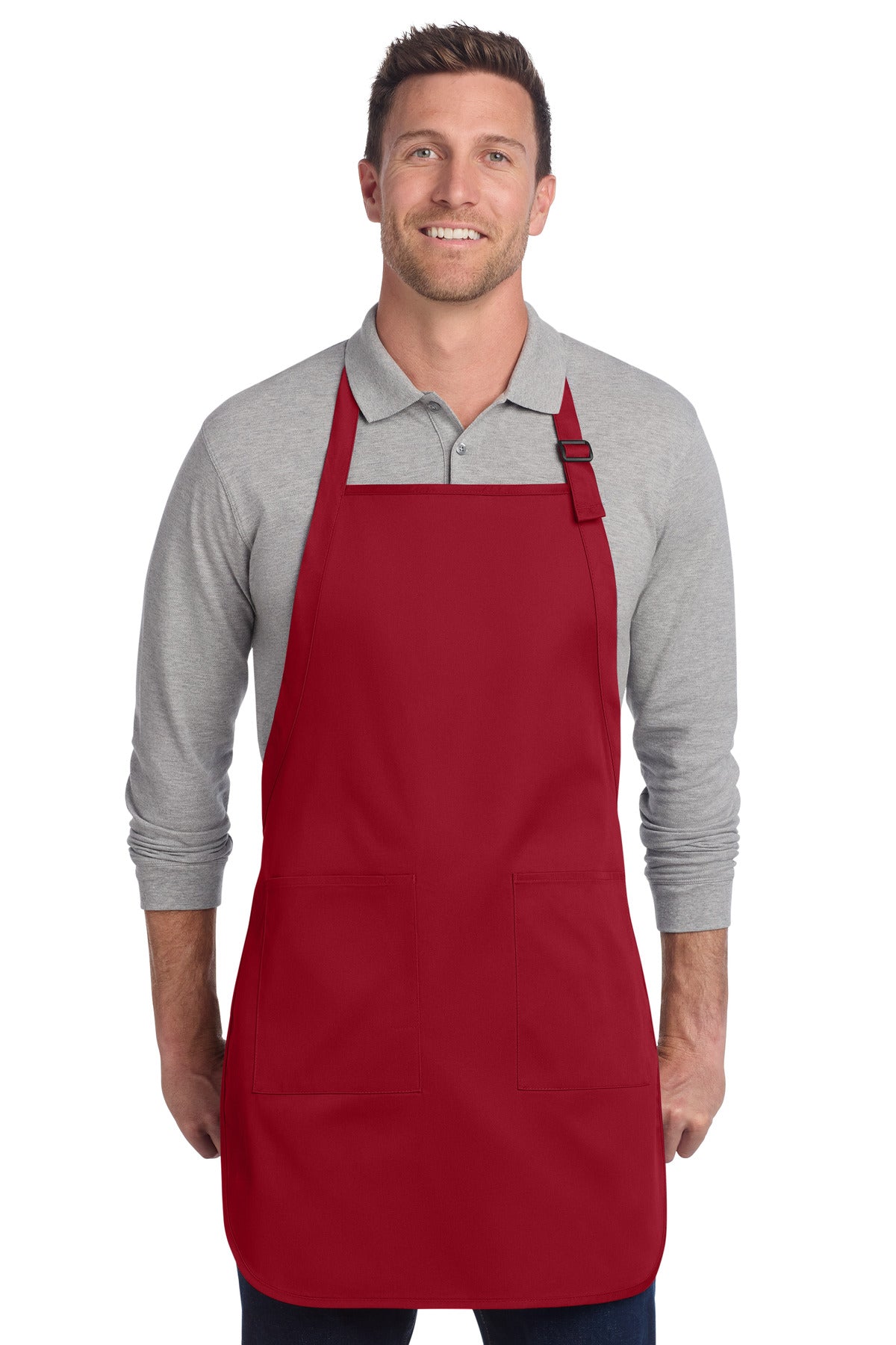 Port Authority Full-Length Two-Pocket Bib Apron. A600