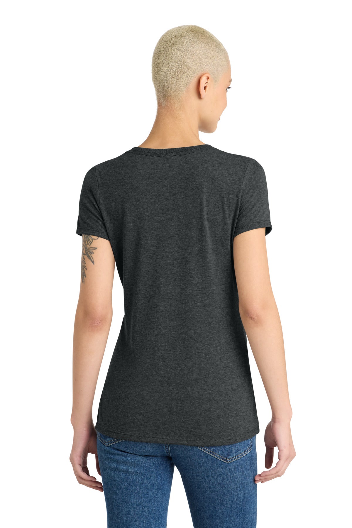 District Women's Perfect Tri V-Neck Tee. DM1350L