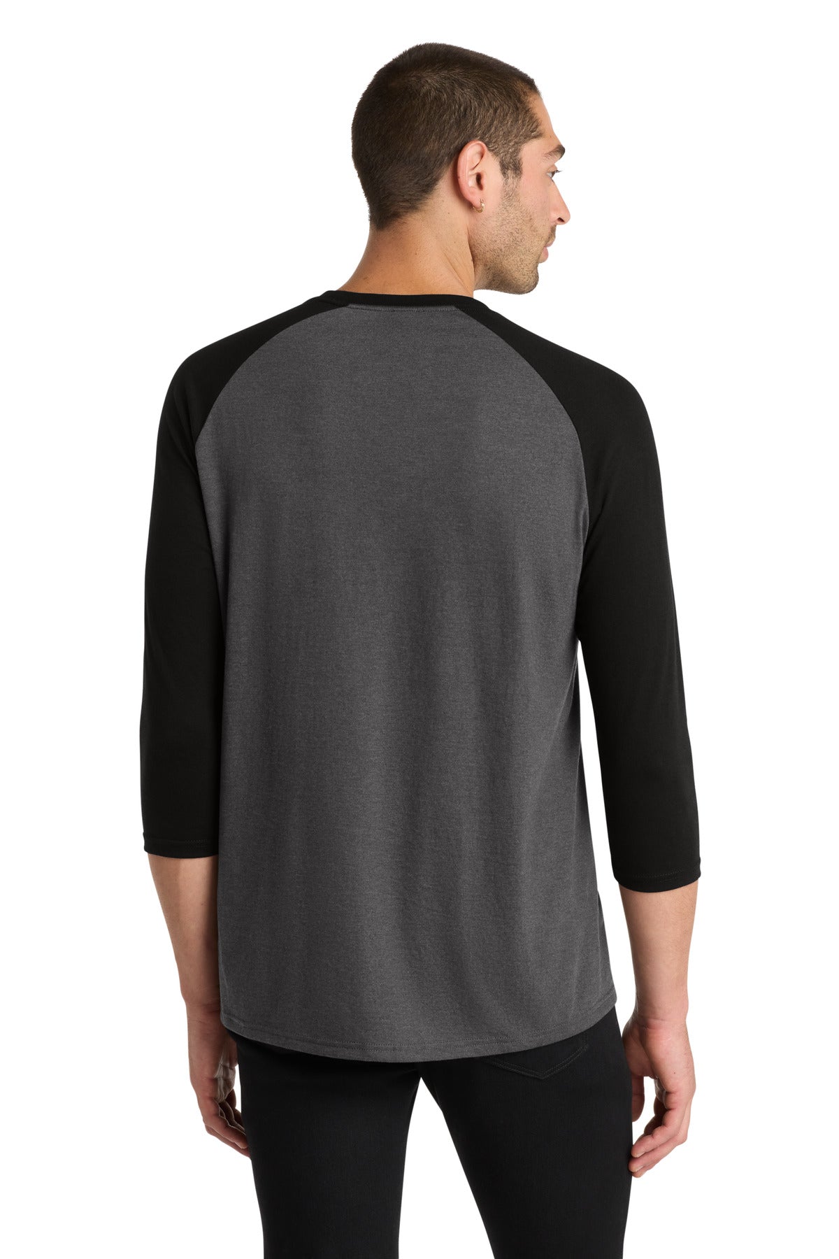 District Perfect Tri 3/4-Sleeve Raglan. DM136