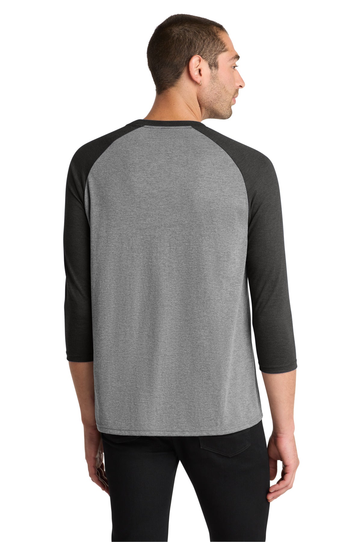 District Perfect Tri 3/4-Sleeve Raglan. DM136