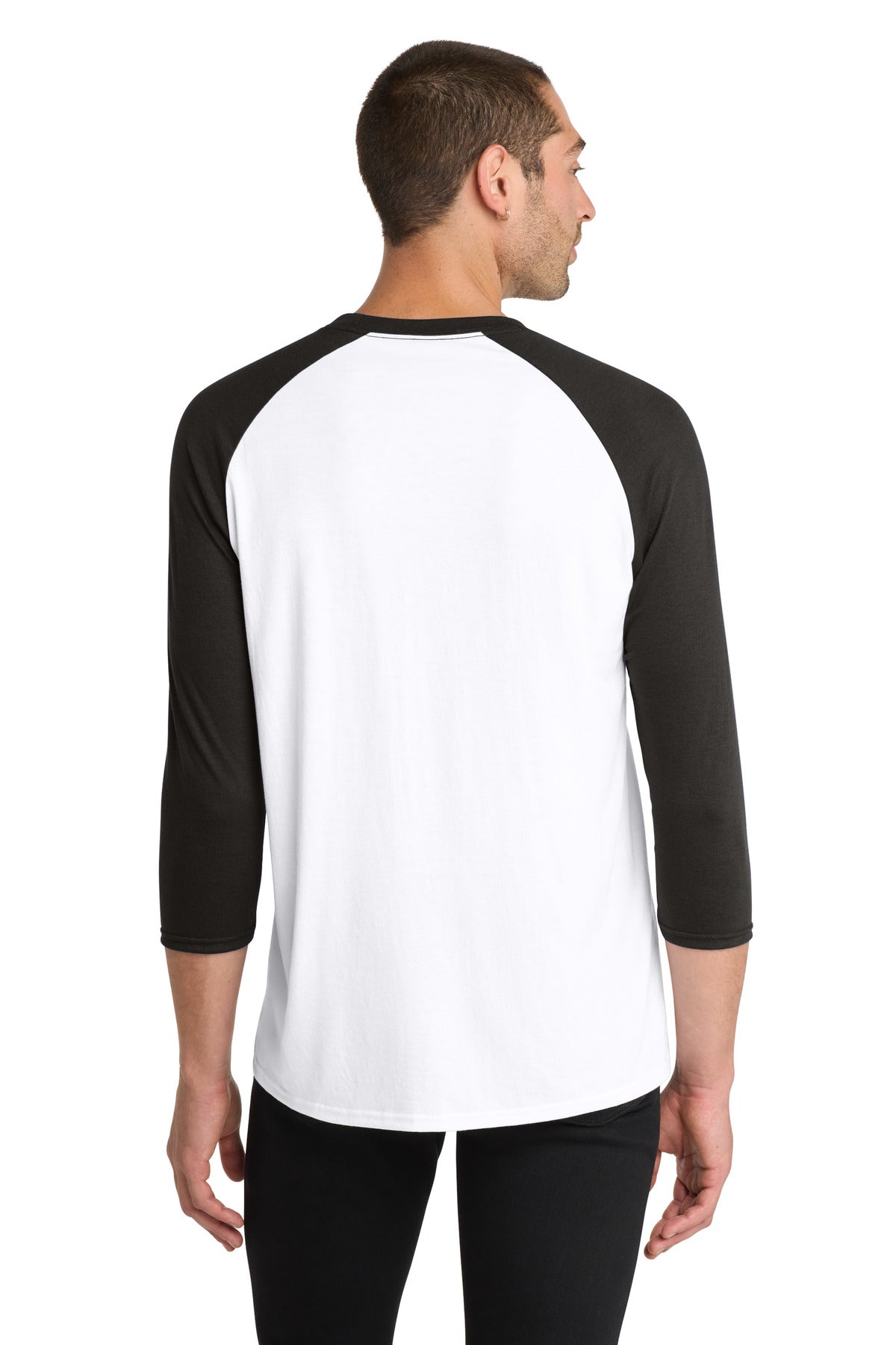 District Perfect Tri 3/4-Sleeve Raglan. DM136