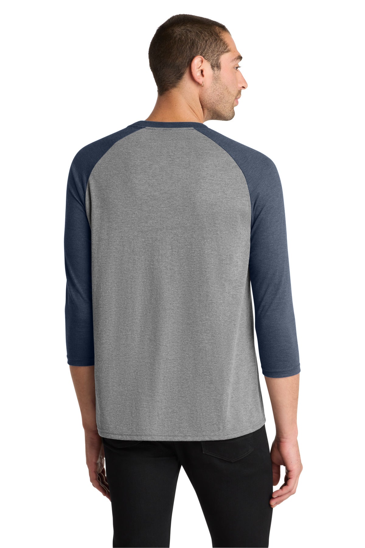District Perfect Tri 3/4-Sleeve Raglan. DM136