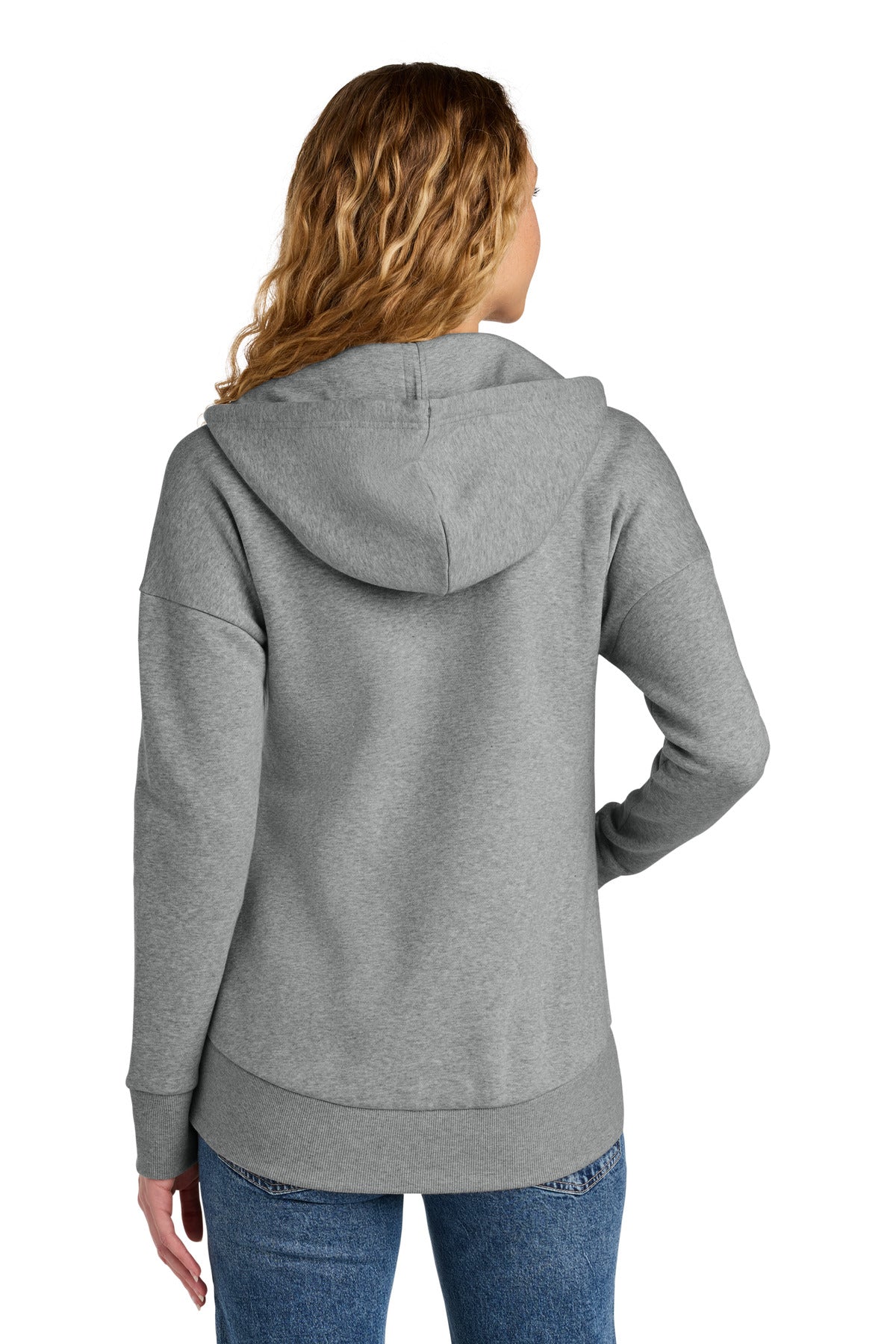 District Women's Perfect Weight Fleece Drop Shoulder Full-Zip Hoodie DT1104