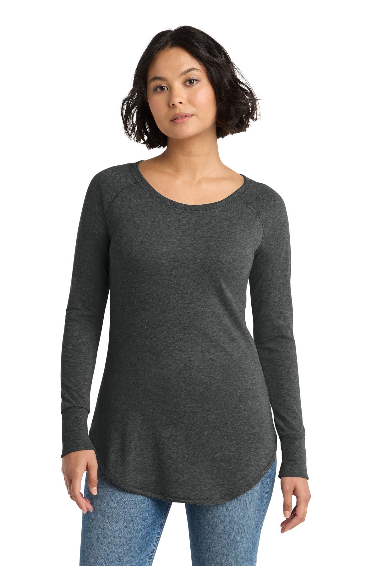 District Women's Perfect Tri Long Sleeve Tunic Tee. DT132L