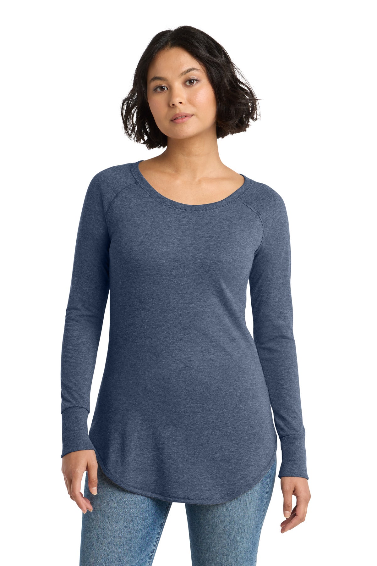 District Women's Perfect Tri Long Sleeve Tunic Tee. DT132L
