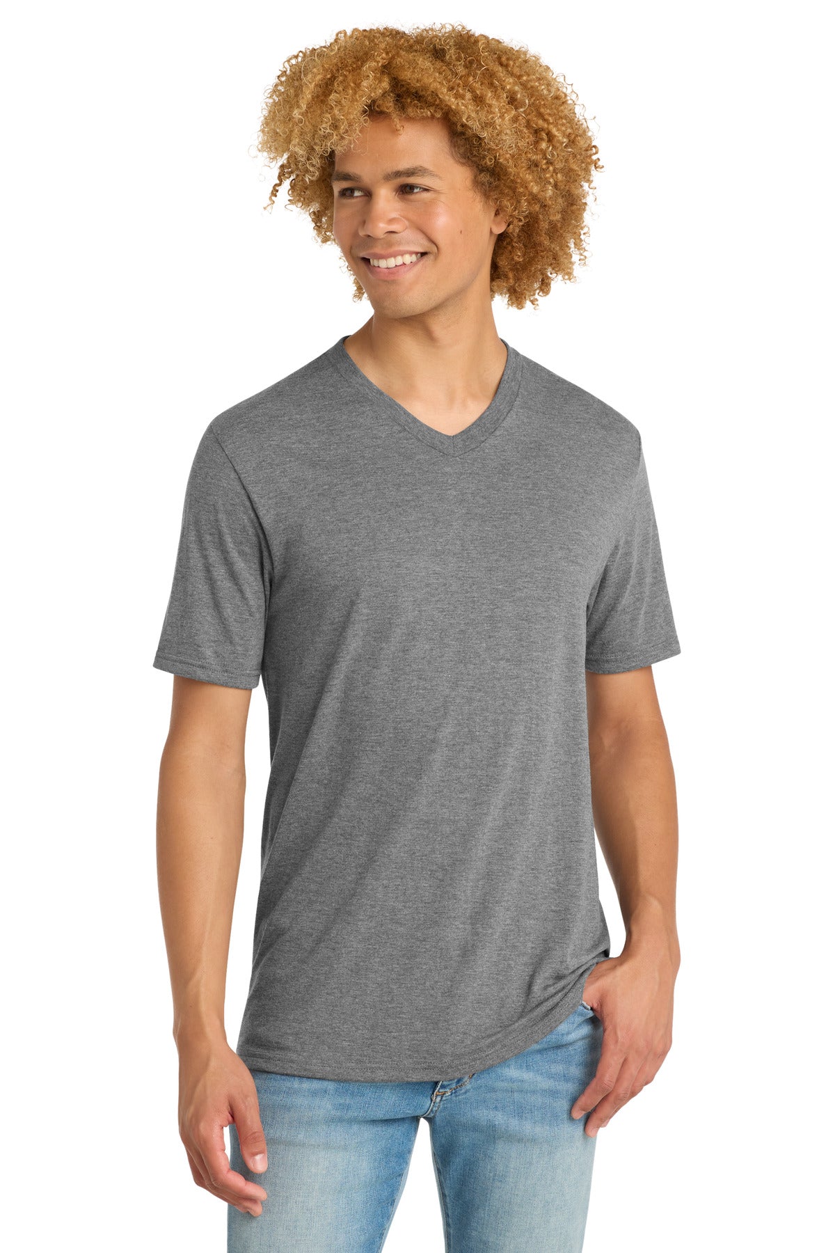 District Perfect Tri V-Neck Tee. DT1350