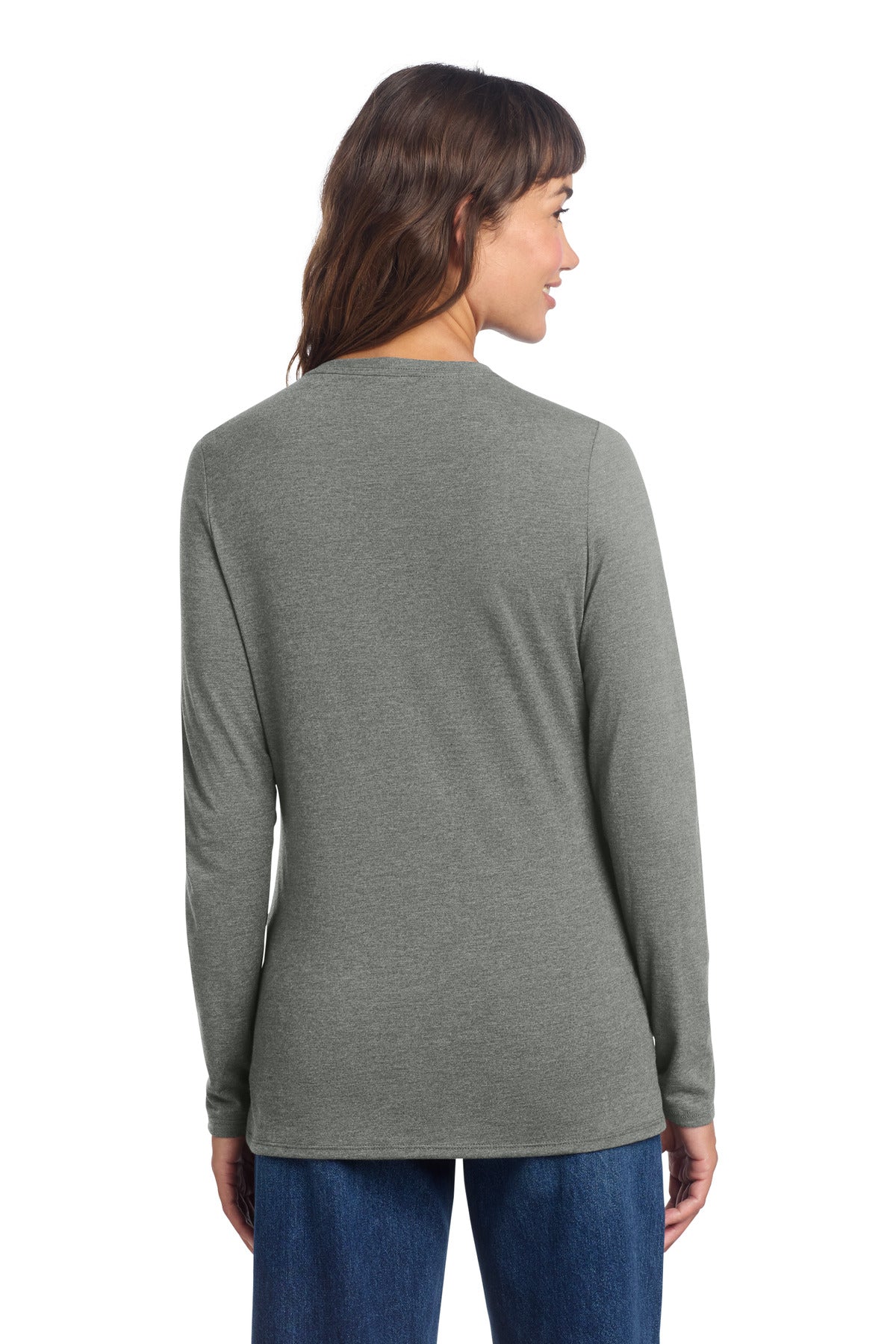 District Women's Perfect Tri Long Sleeve V-Neck Tee DT135