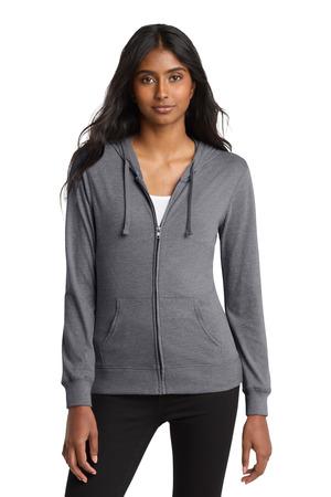 District Women's Fitted Jersey Full-Zip Hoodie. DT2100