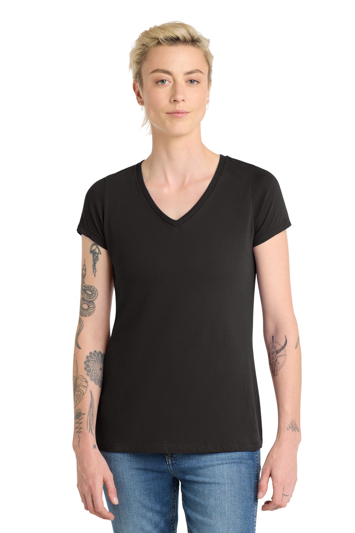 District Women's Very Important Tee V-Neck. DT6503