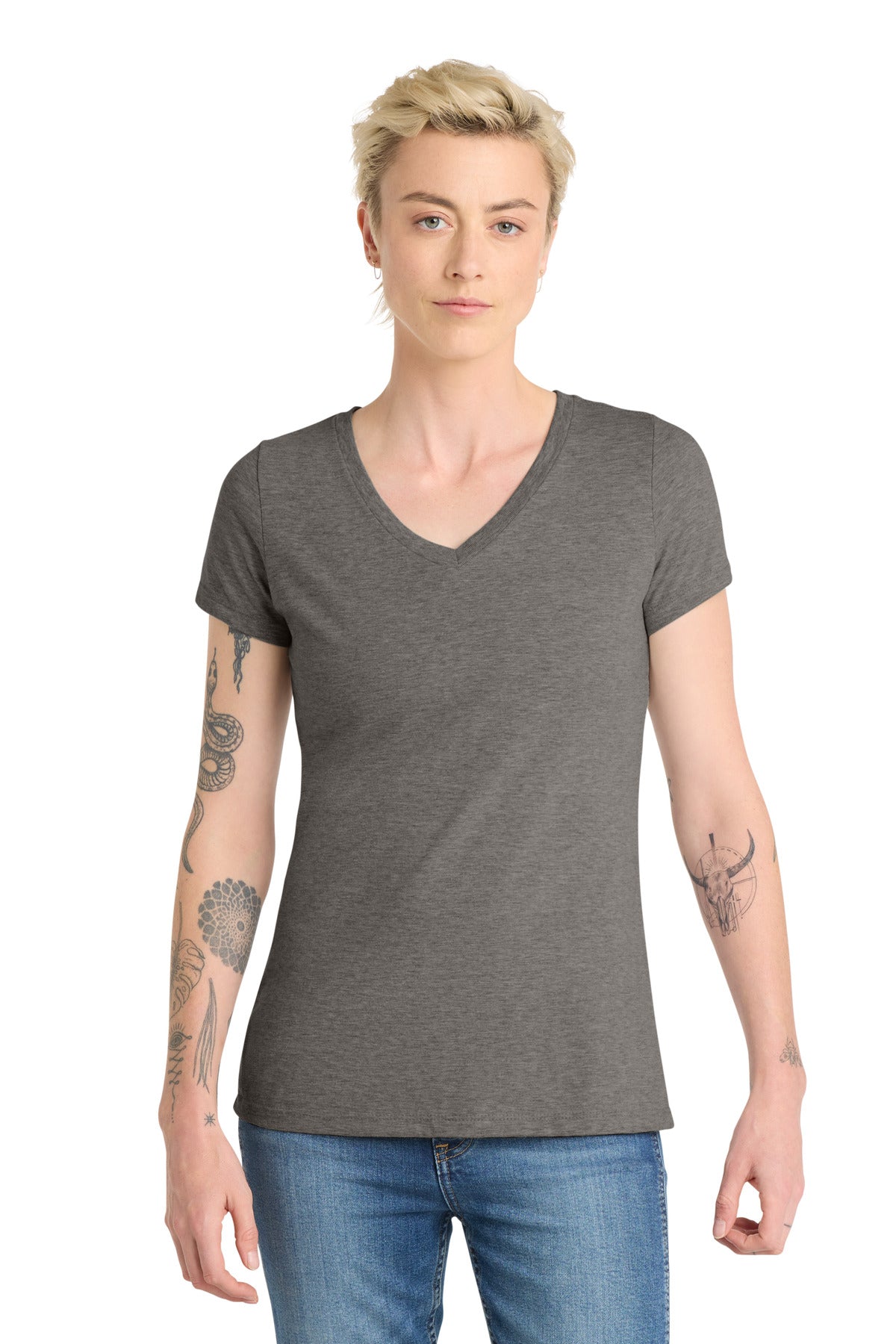 District Women's Very Important Tee V-Neck. DT6503