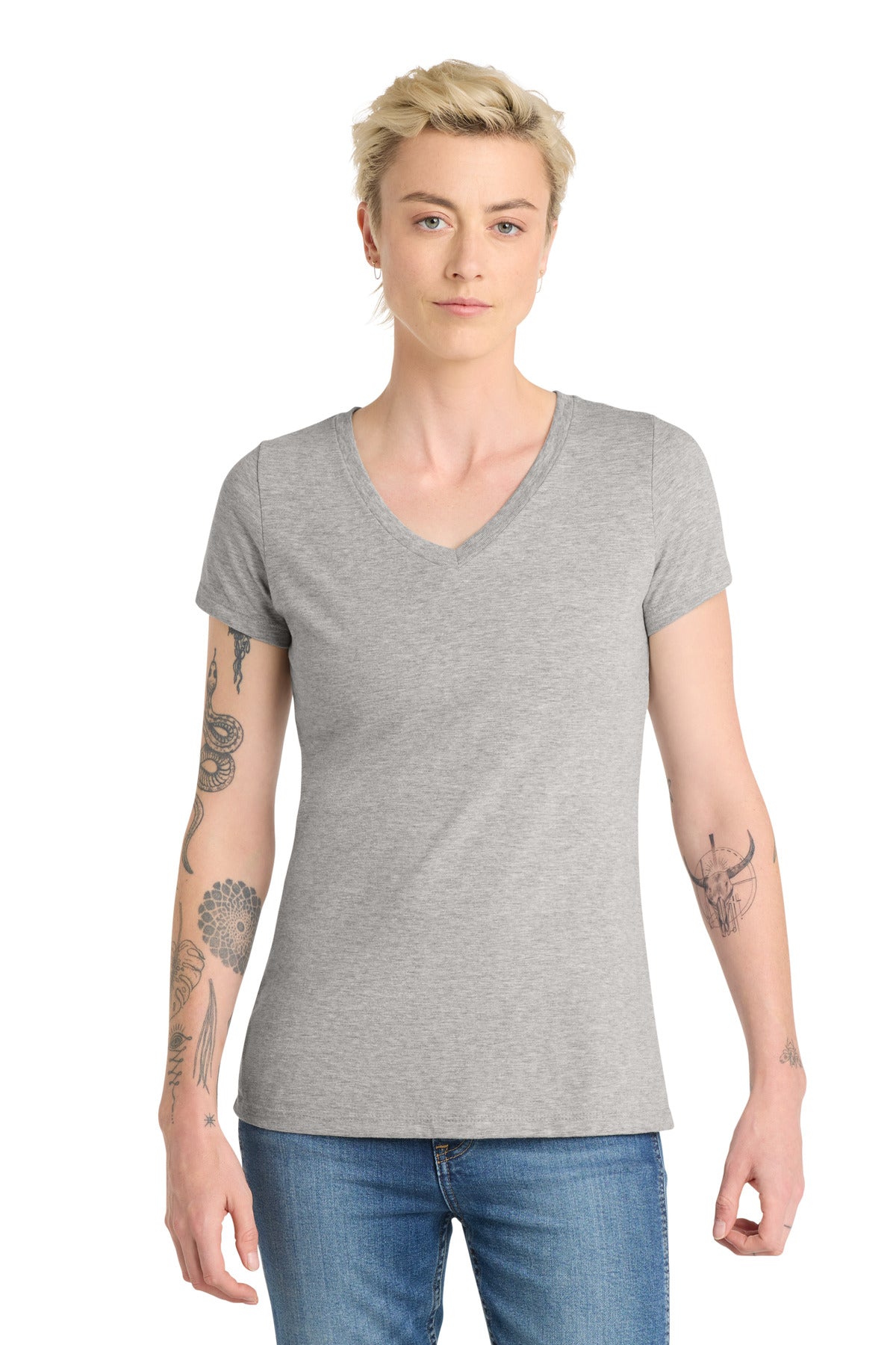 District Women's Very Important Tee V-Neck. DT6503