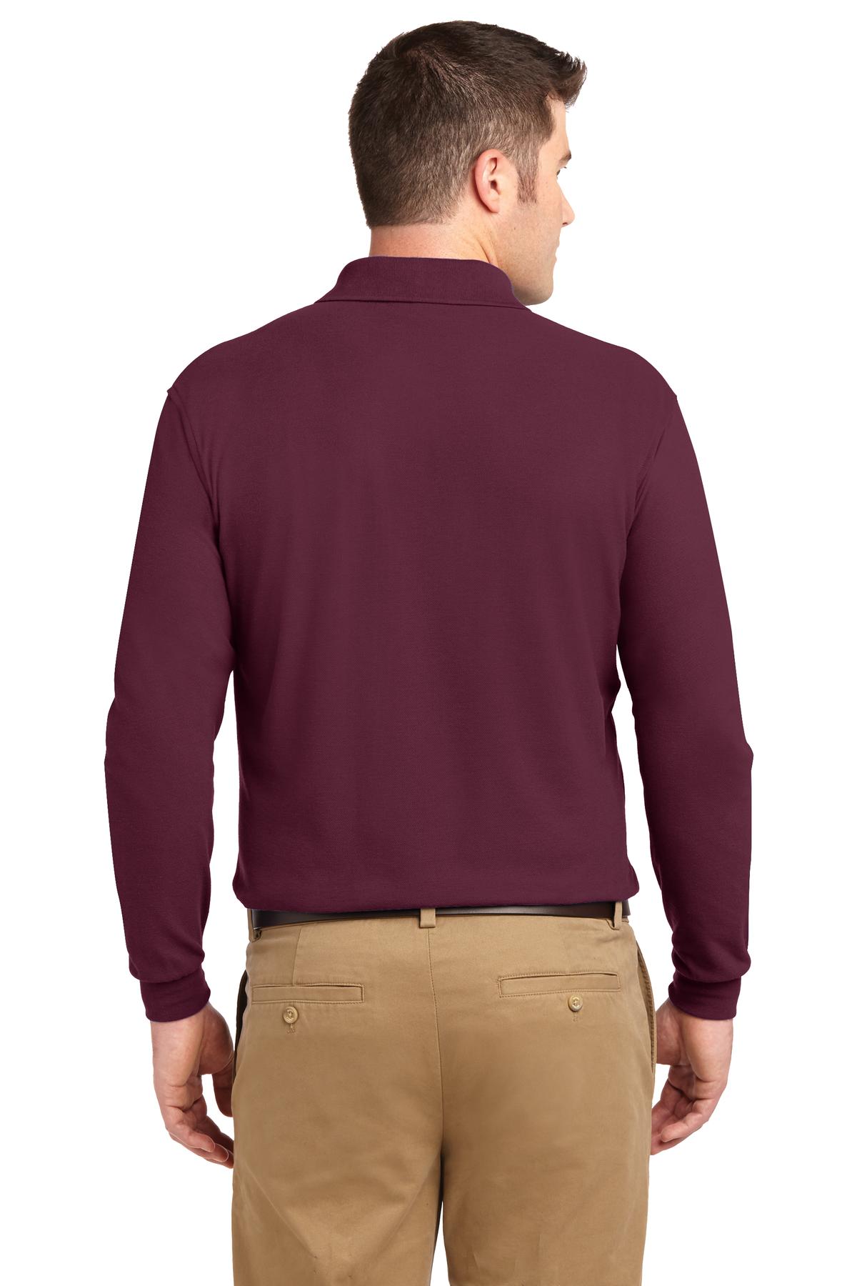 Port Authority Silk Touch Long Sleeve Polo. K500LS