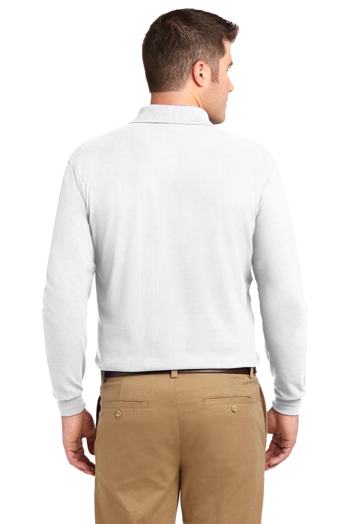 Port Authority Silk Touch Long Sleeve Polo. K500LS
