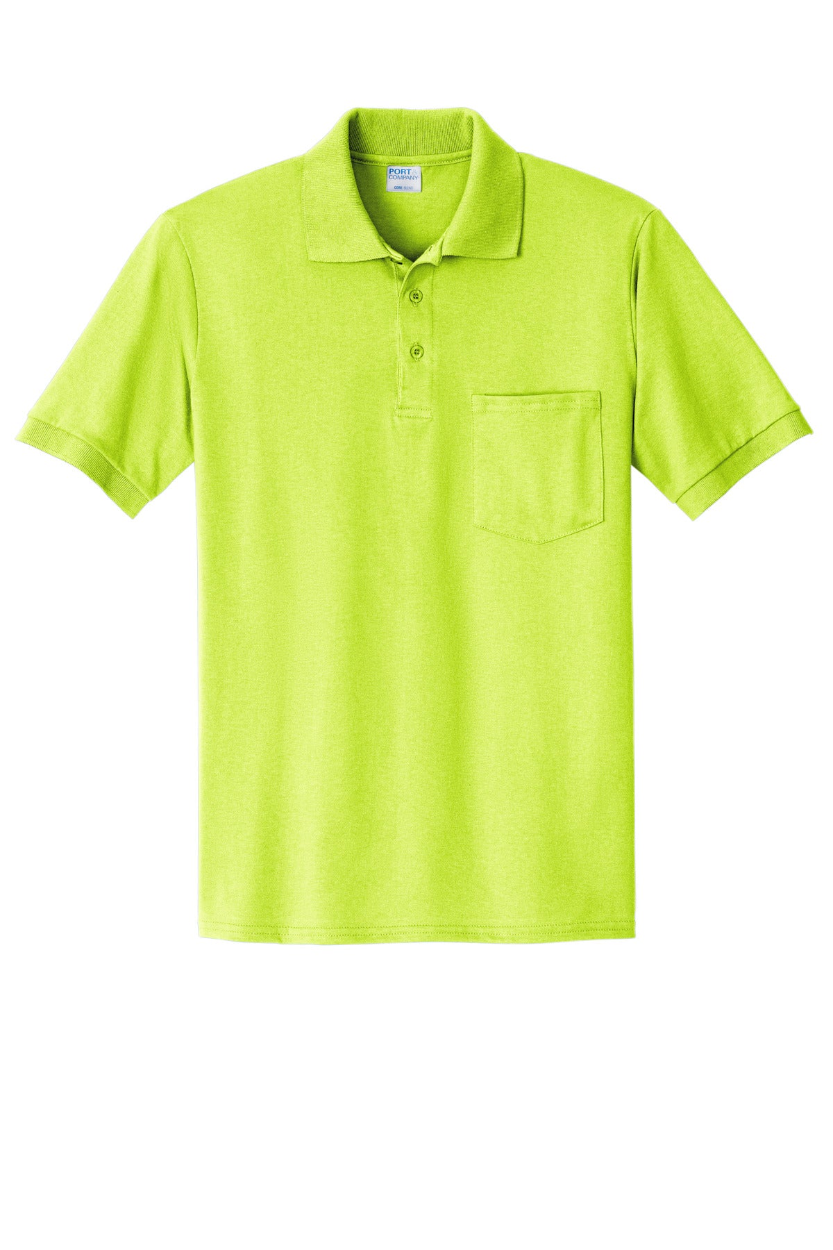 Port & Co Core Blend Jersey Knit Pocket Polo. KP55P