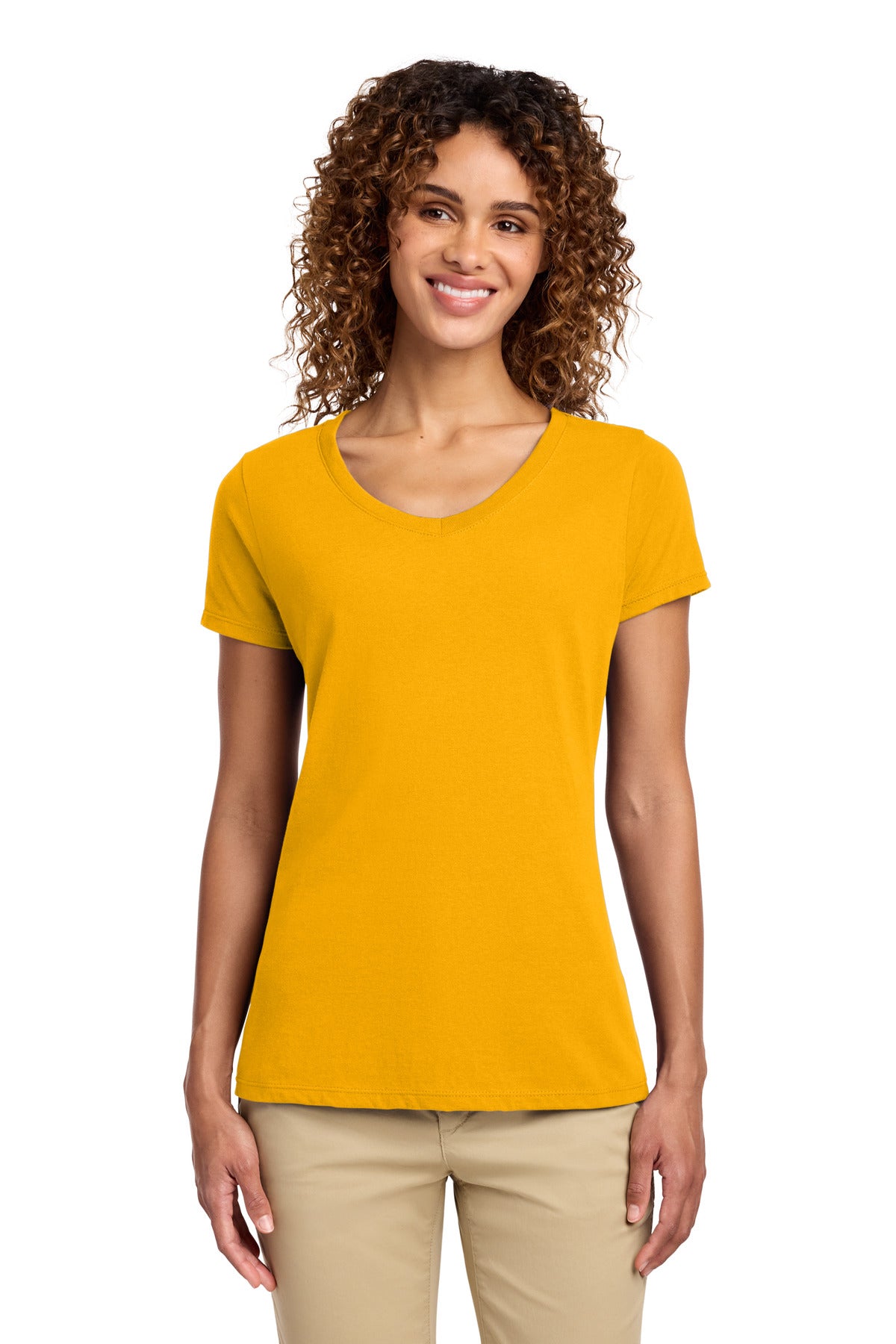 Port & Co Women's Fan Favorite V-Neck Tee. LPC450V