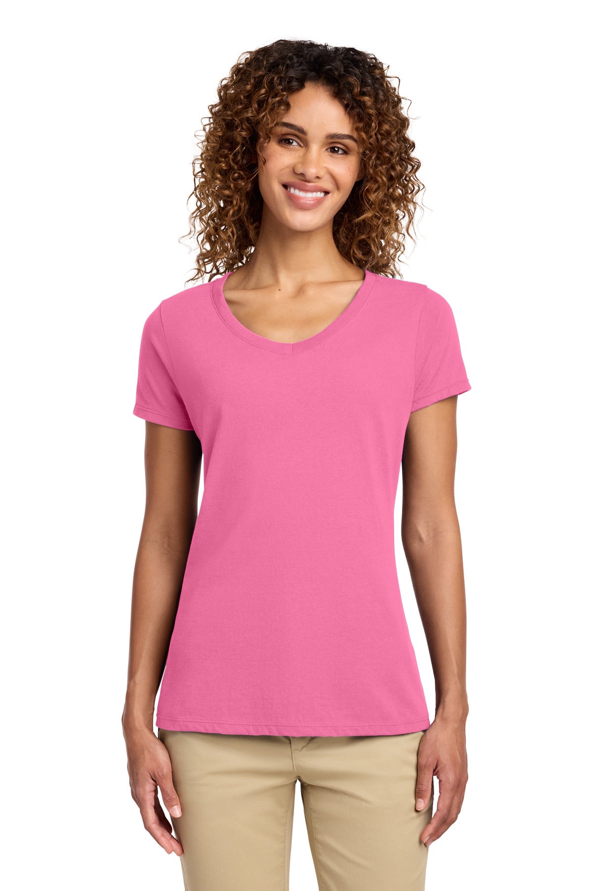 Port & Co Women's Fan Favorite V-Neck Tee. LPC450V