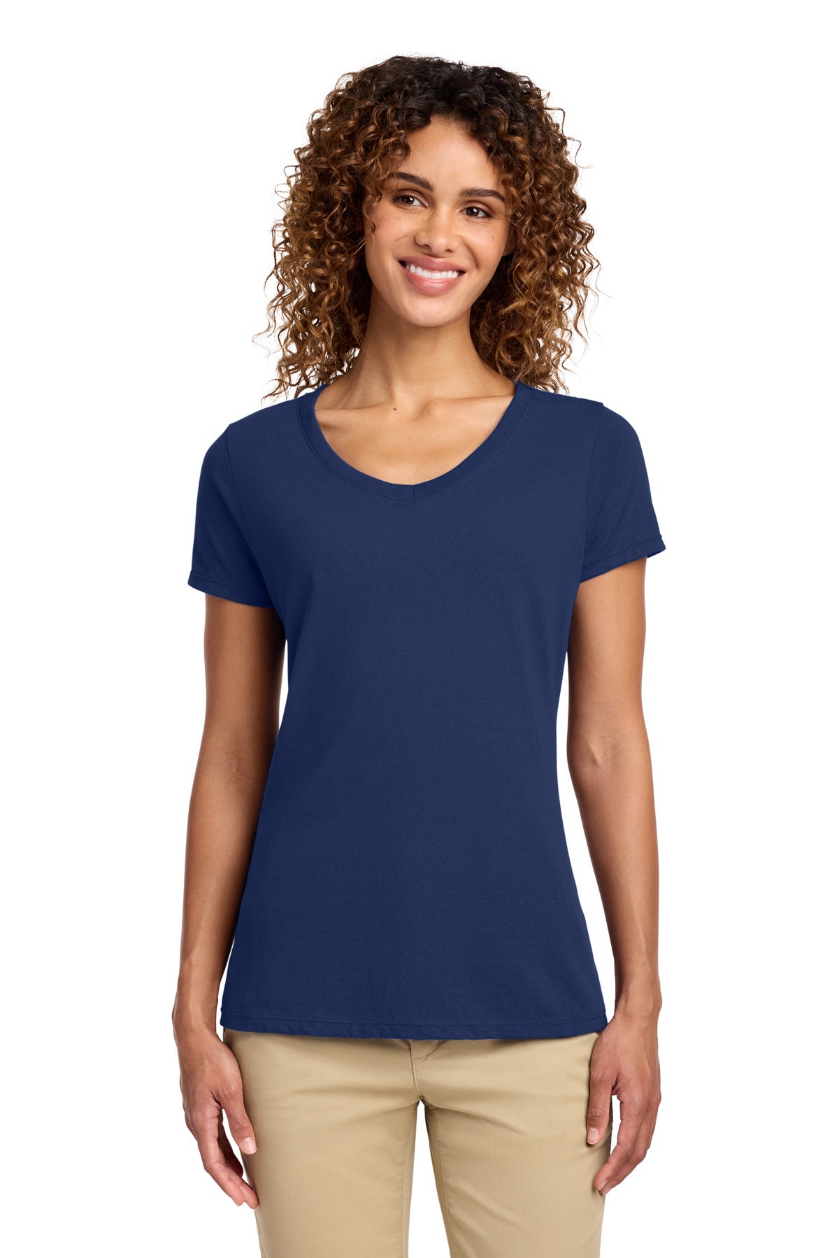 Port & Co Women's Fan Favorite V-Neck Tee. LPC450V