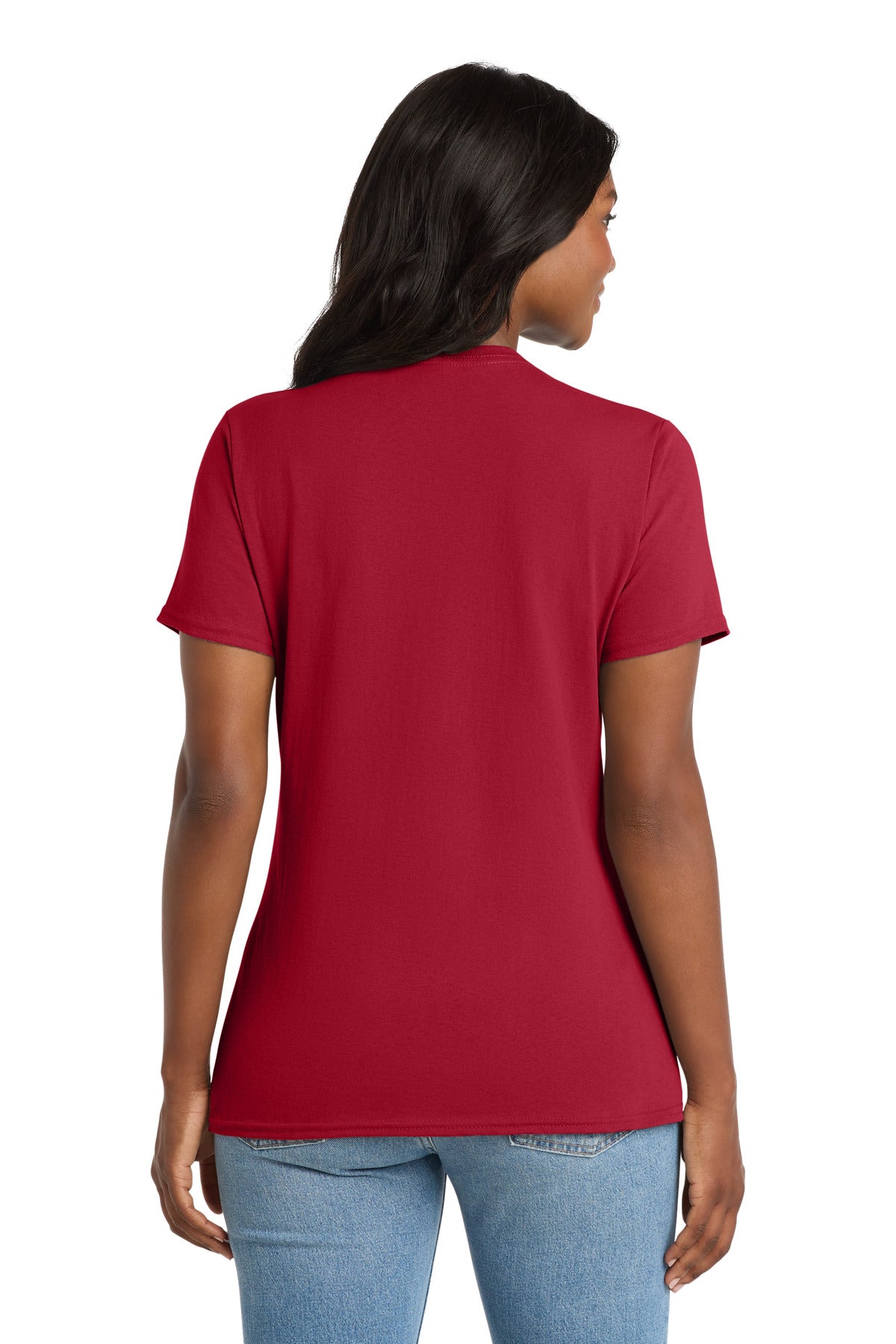 Port & Co Women's Core Cotton V-Neck Tee. LPC54V