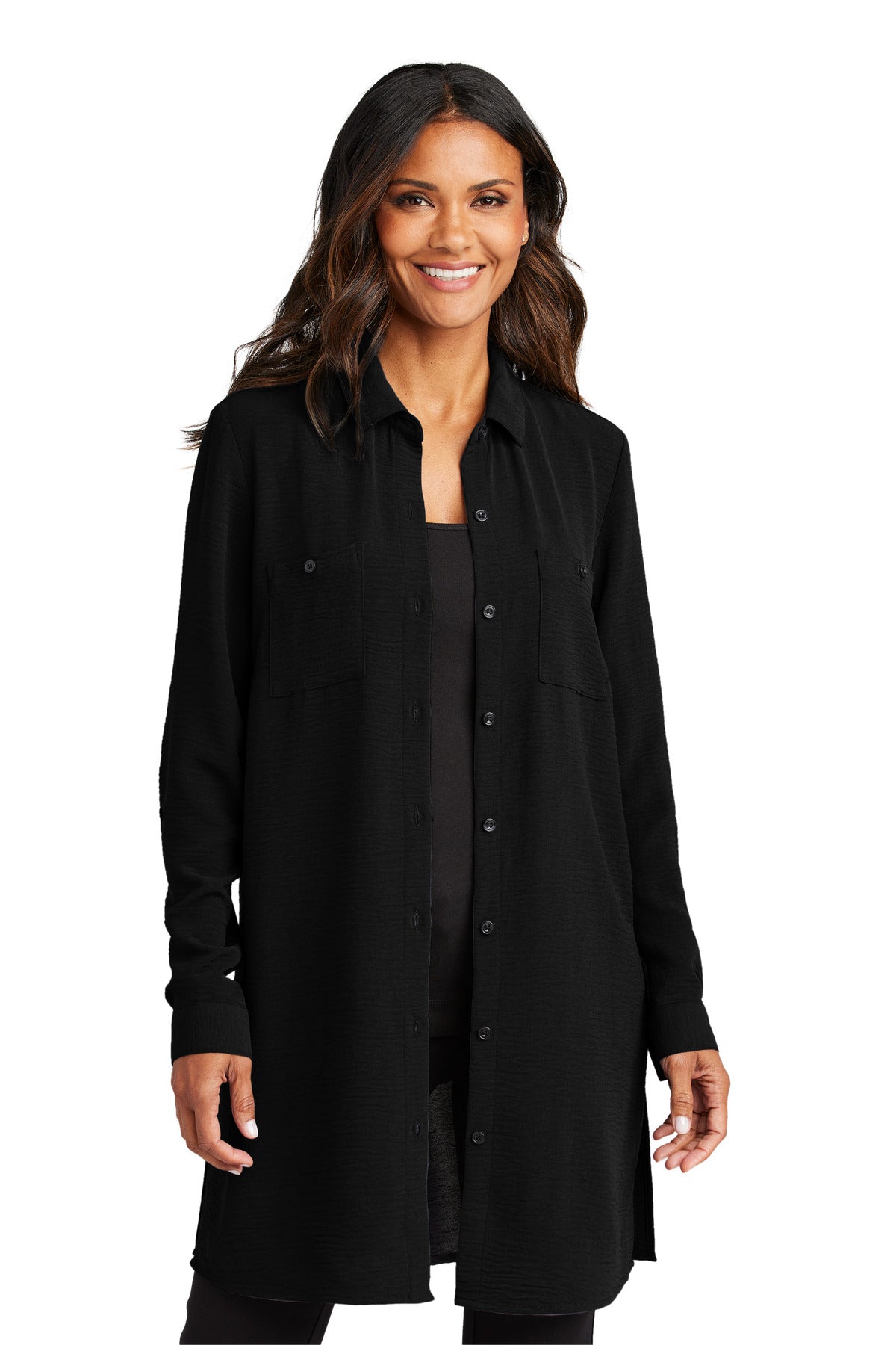 Port Authority Women's Textured Crepe Long Tunic LW715