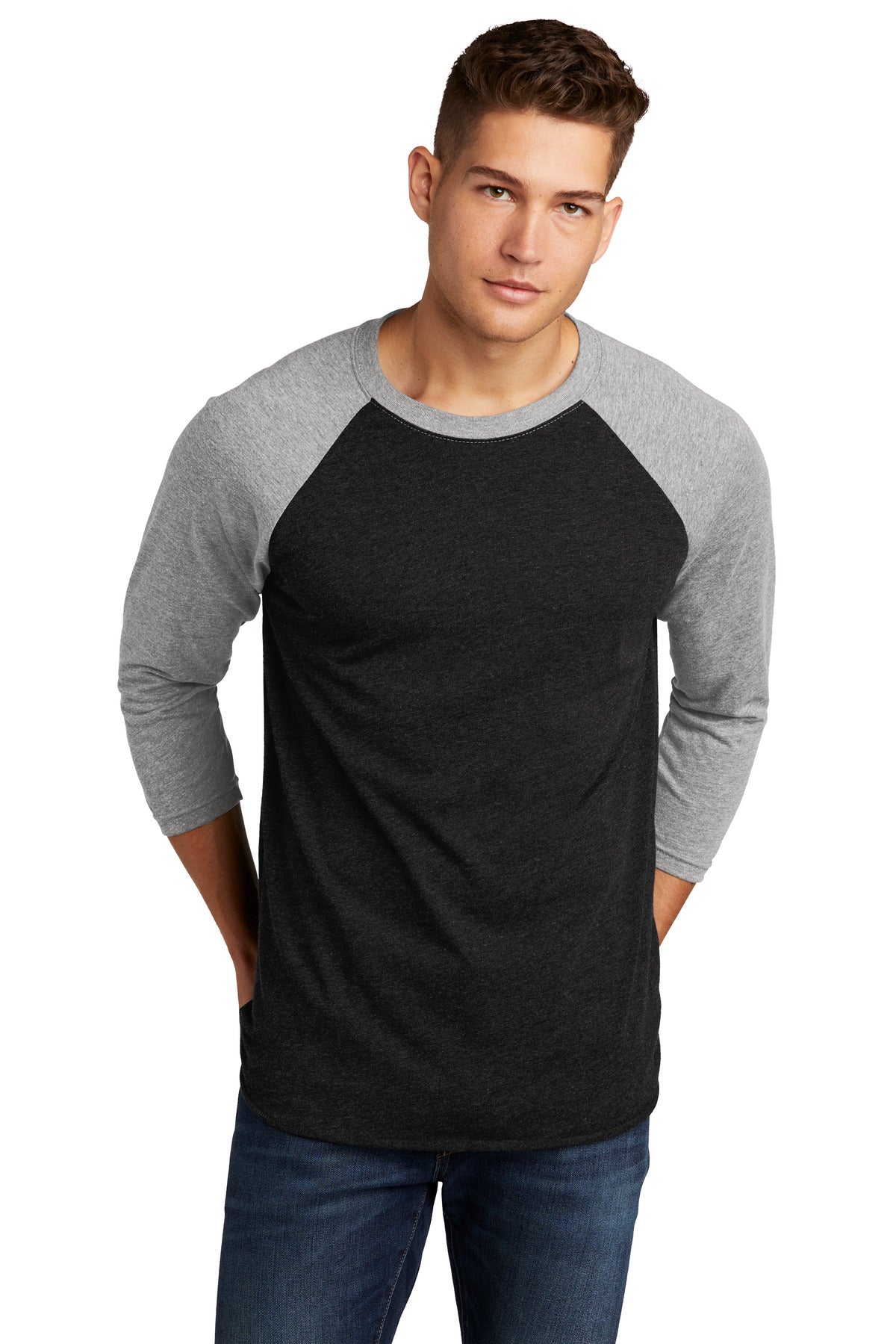 Next Level Apparel Adult Tri-Blend 3/4-Sleeve Raglan Tee. NL6051