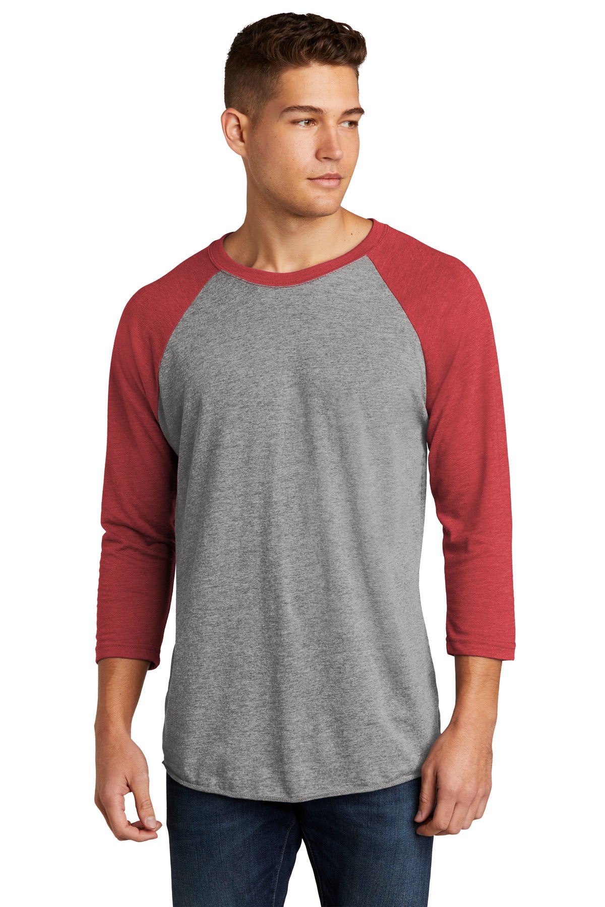 Next Level Apparel Adult Tri-Blend 3/4-Sleeve Raglan Tee. NL6051
