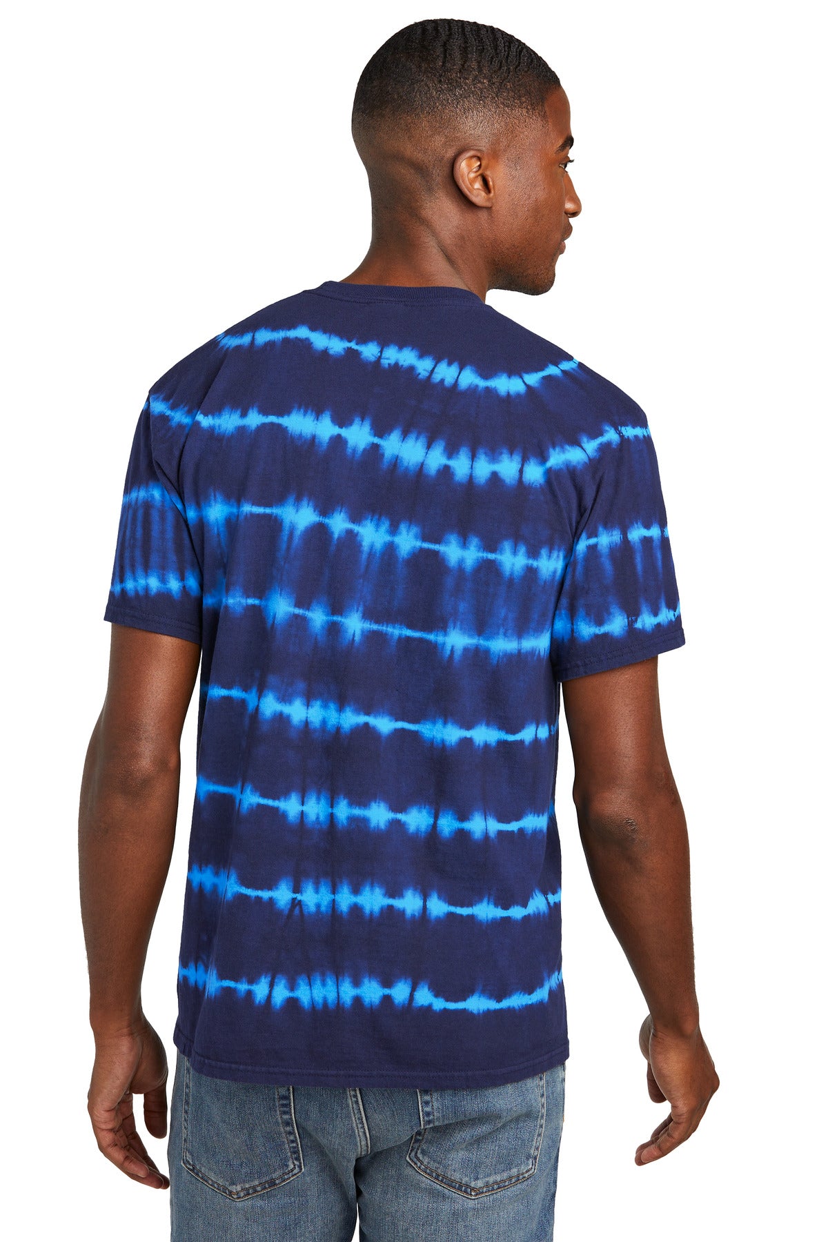 Port & Co Allover Stripe Tie-Dye Tee PC142
