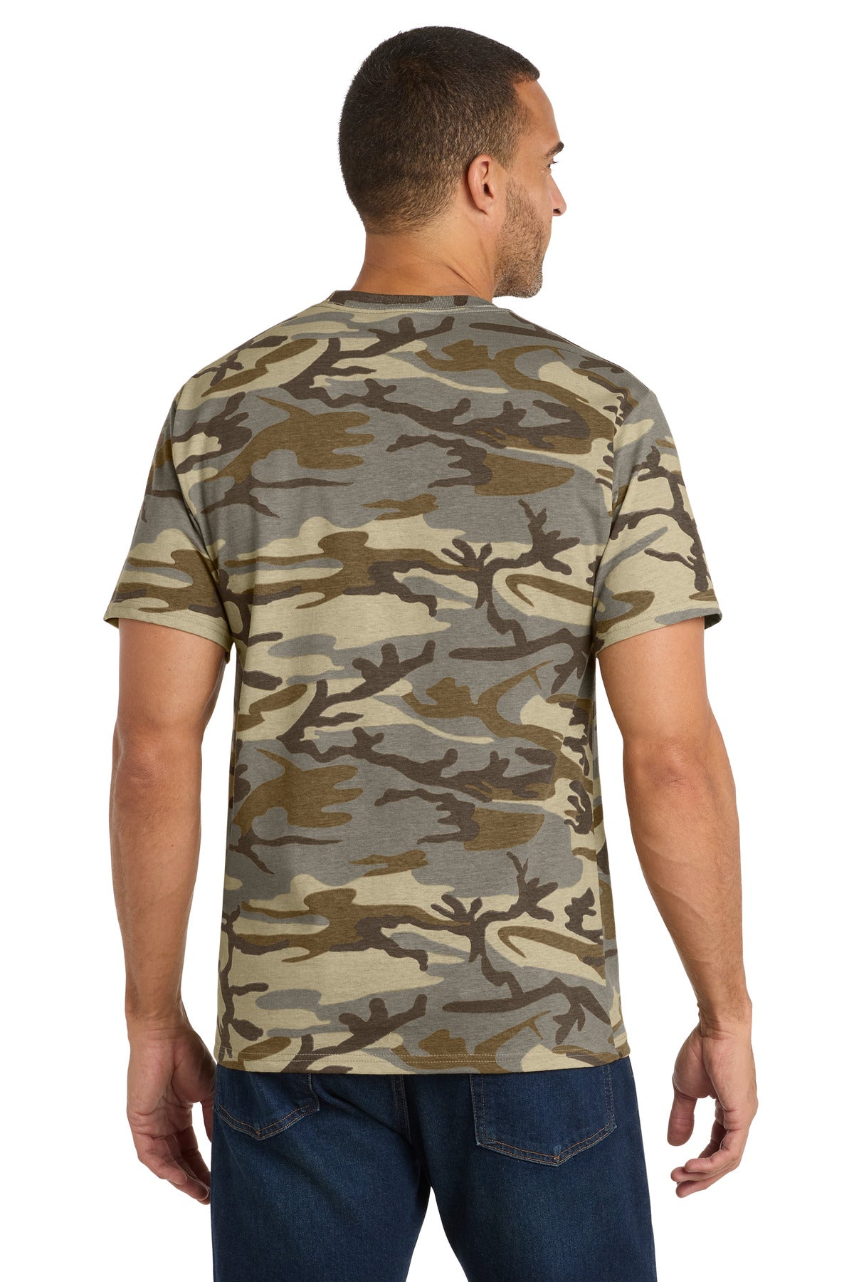 Port & Co Core Cotton Camo Tee. PC54C
