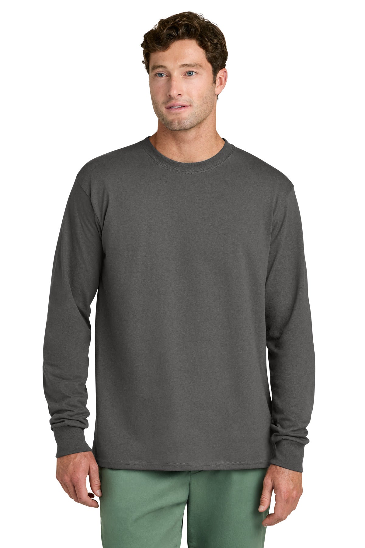 Port & Co Long Sleeve Core Cotton Tee. PC54LS