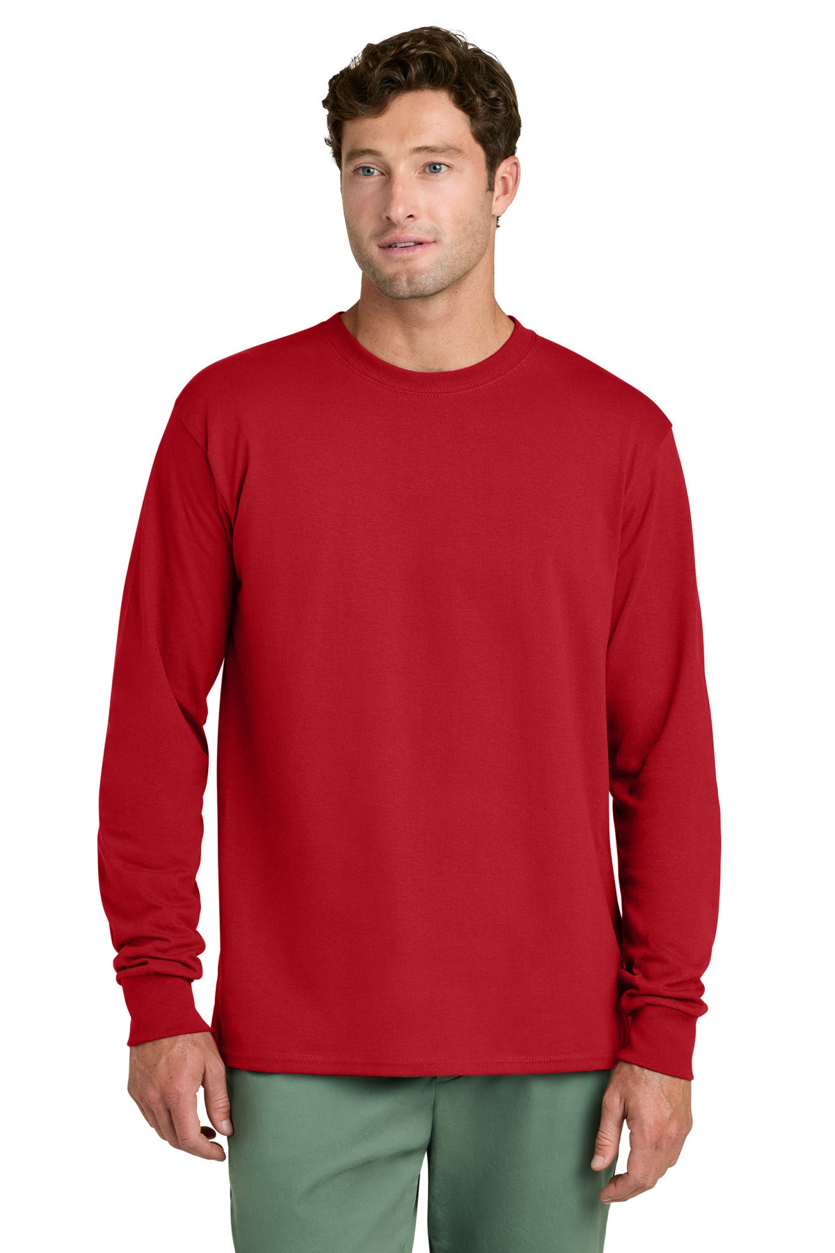 Port & Co Long Sleeve Core Cotton Tee. PC54LS