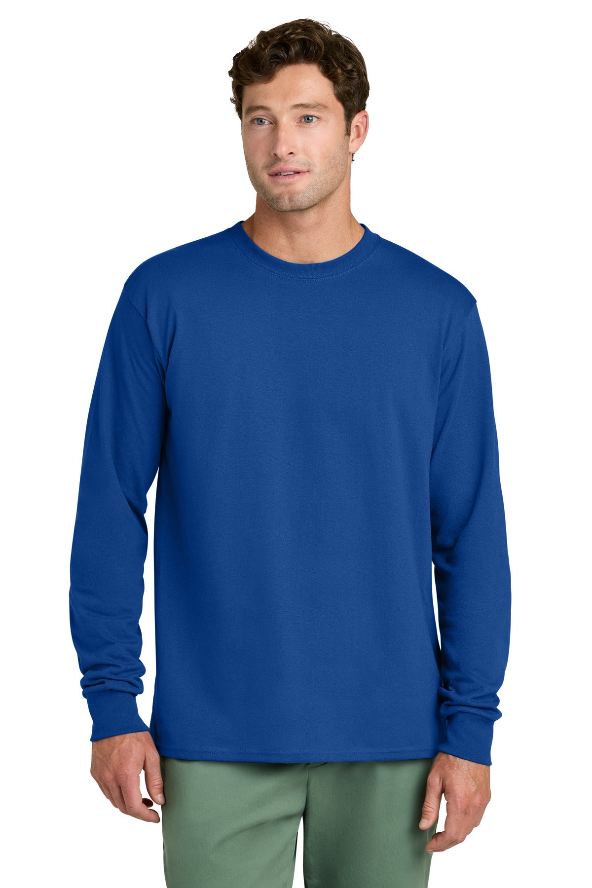Port & Co Long Sleeve Core Cotton Tee. PC54LS