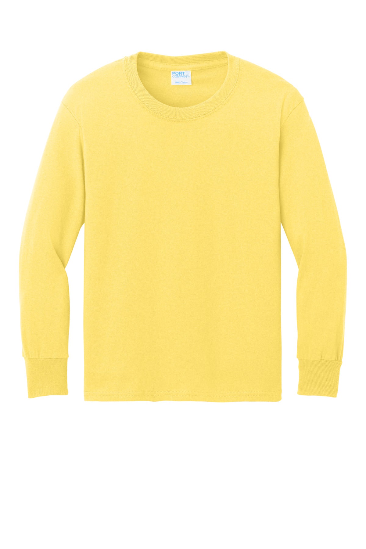 Port & Co Youth Long Sleeve Core Cotton Tee. PC54YLS