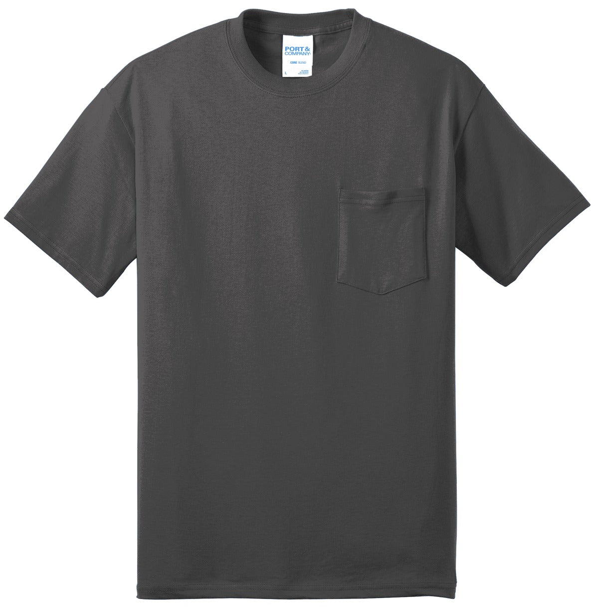 Port & Co Core Blend Pocket Tee. PC55P