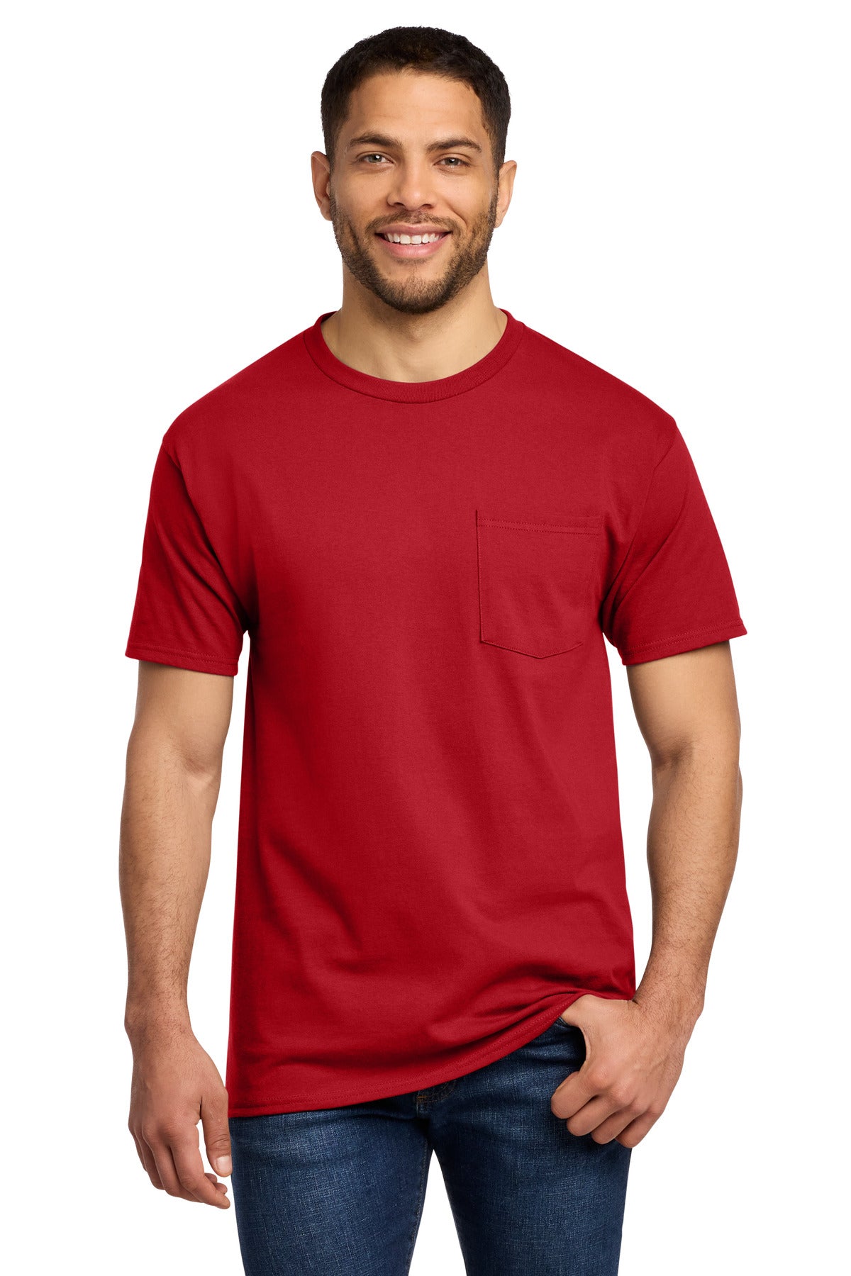 Port & Co Tall Essential Pocket Tee. PC61PT