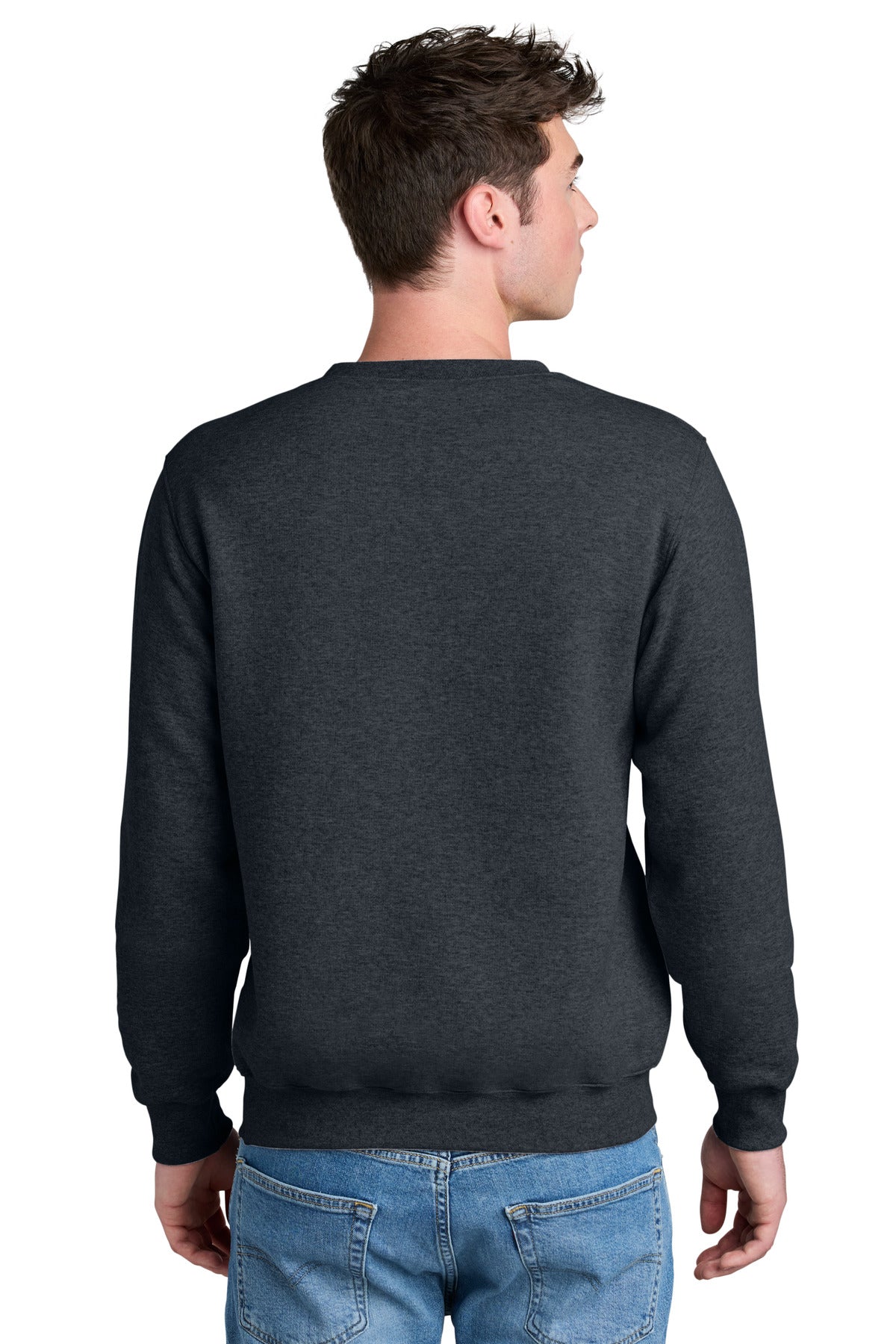 Port & Co Core Fleece Crewneck Pocket Sweatshirt PC78PKT