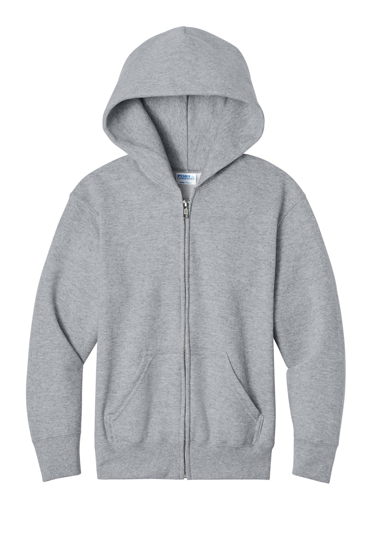 Port & Co Youth Core Fleece Full-Zip Hooded Sweatshirt PC78YZH