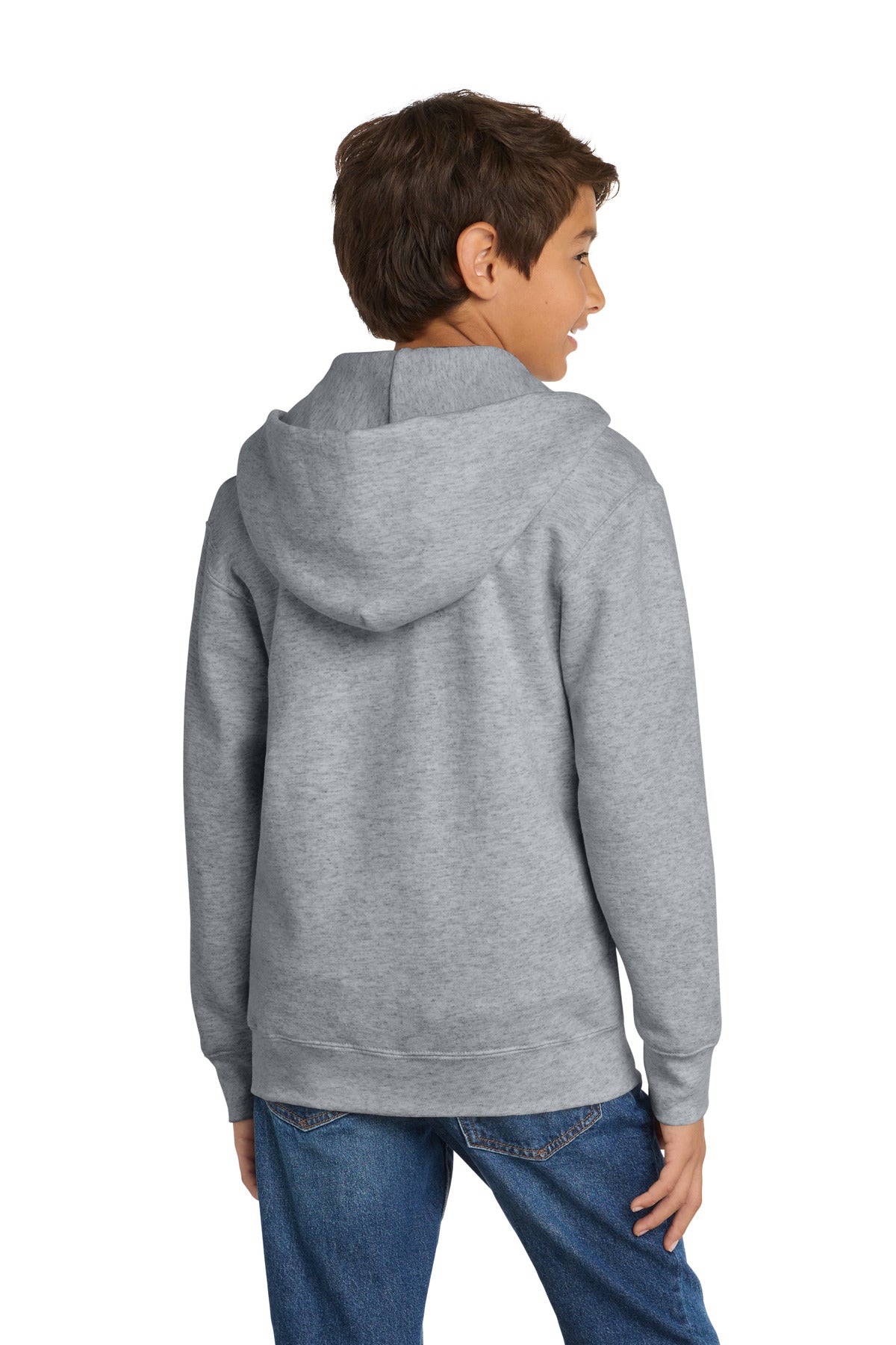 Port & Co Youth Core Fleece Full-Zip Hooded Sweatshirt PC78YZH
