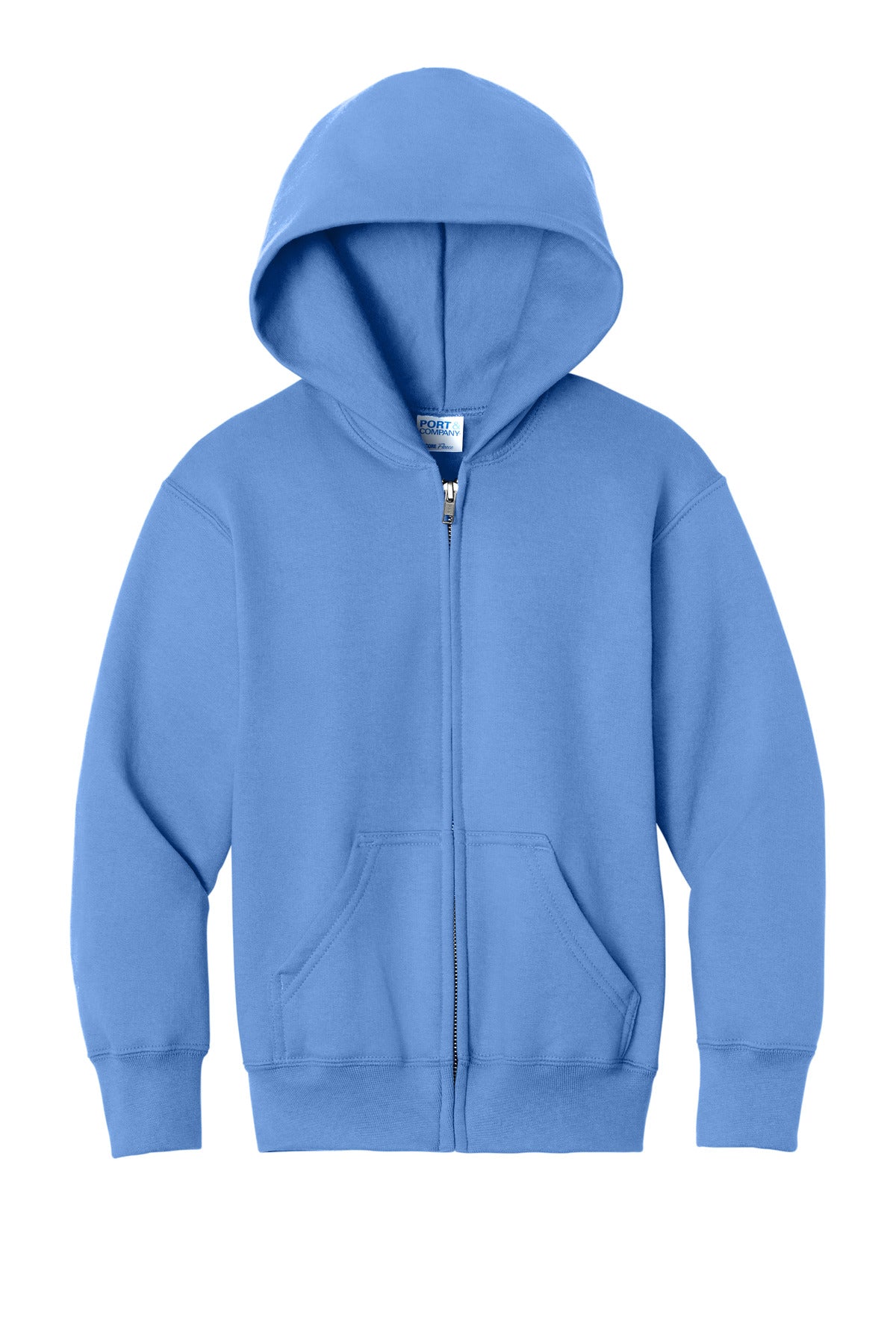 Port & Co Youth Core Fleece Full-Zip Hooded Sweatshirt PC78YZH