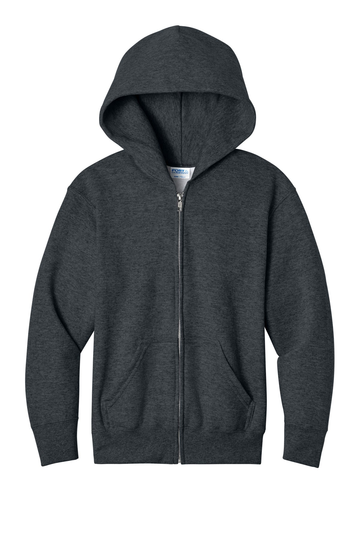 Port & Co Youth Core Fleece Full-Zip Hooded Sweatshirt PC78YZH