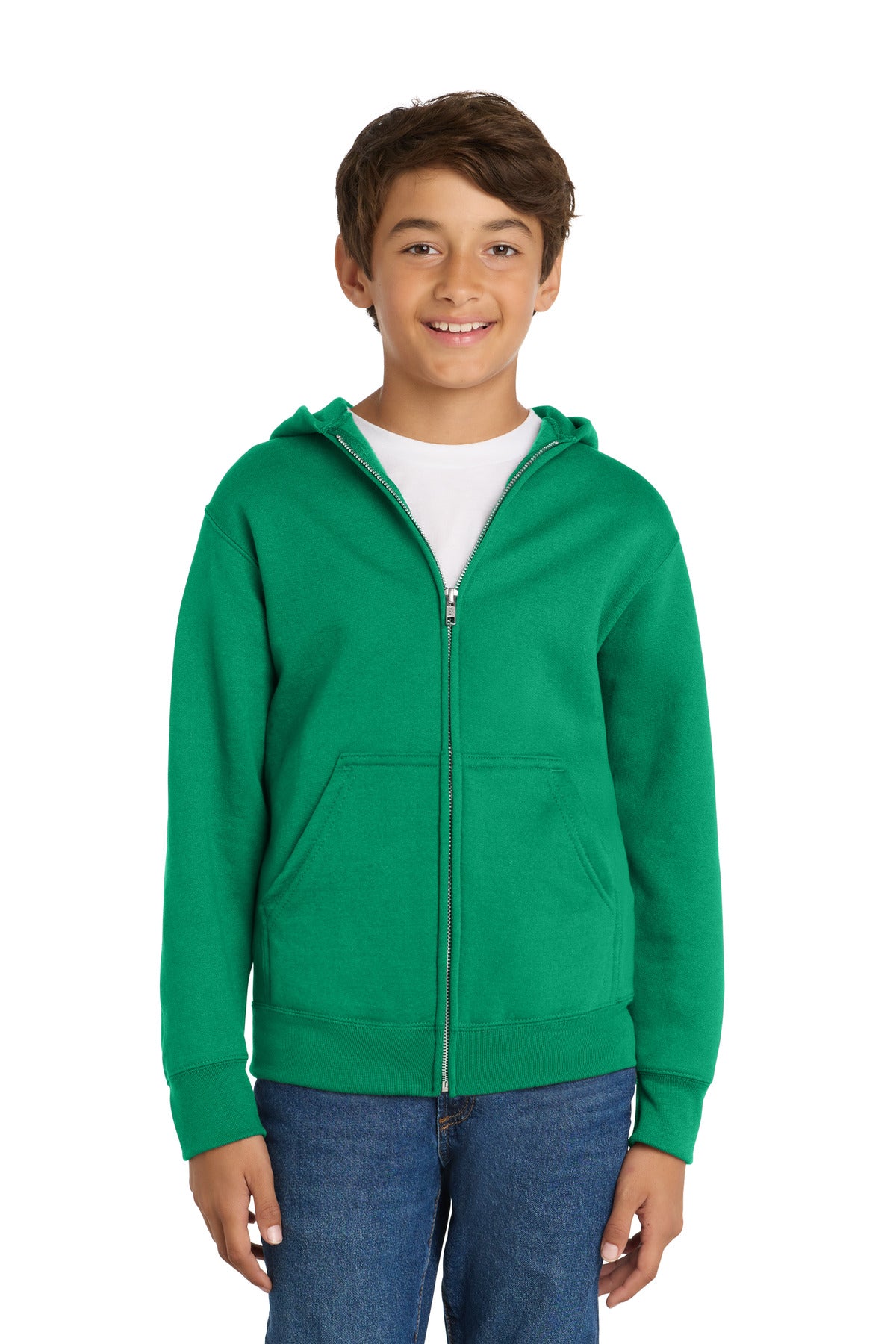 Port & Co Youth Core Fleece Full-Zip Hooded Sweatshirt PC78YZH