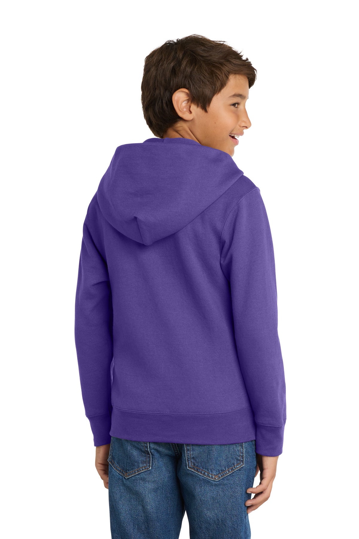 Port & Co Youth Core Fleece Full-Zip Hooded Sweatshirt PC78YZH