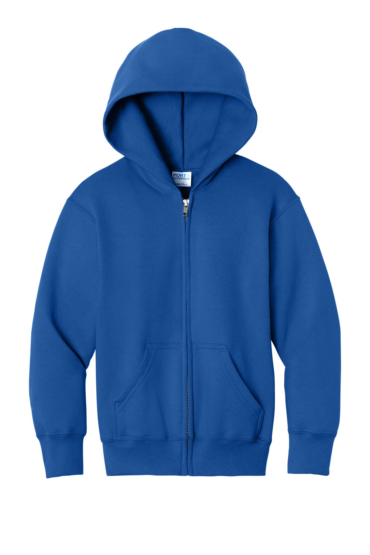 Port & Co Youth Core Fleece Full-Zip Hooded Sweatshirt PC78YZH
