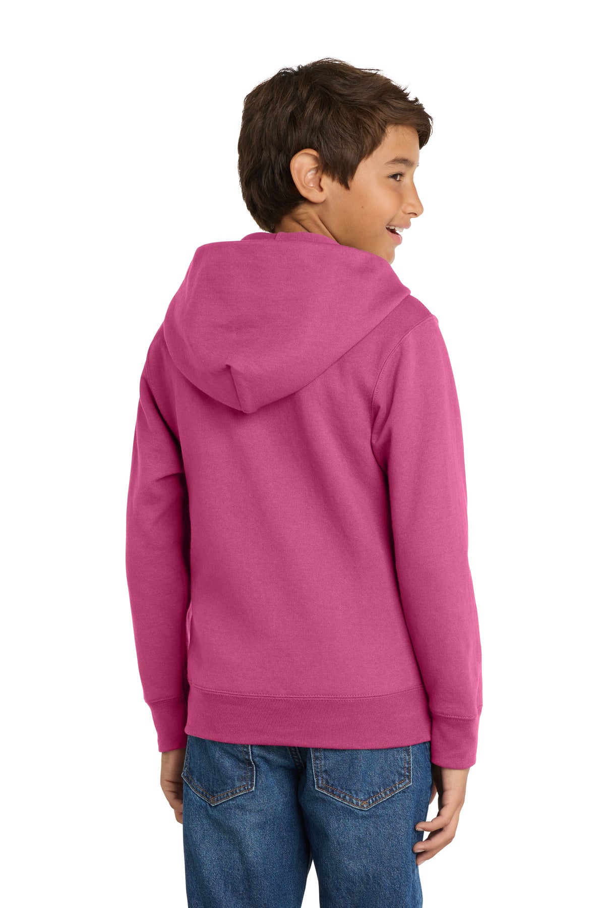 Port & Co Youth Core Fleece Full-Zip Hooded Sweatshirt PC78YZH