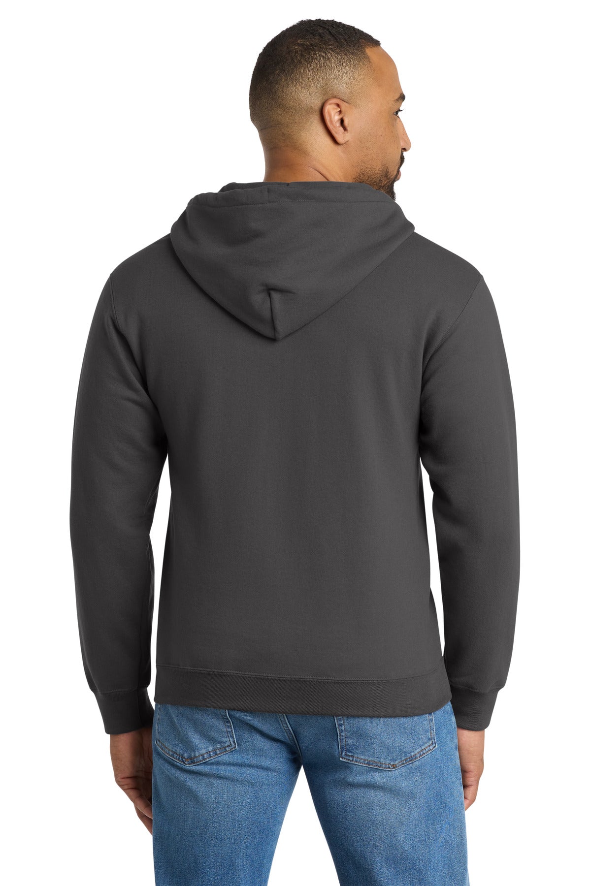 Port & Co Essential Fleece Full-Zip Hooded Sweatshirt. PC90ZH