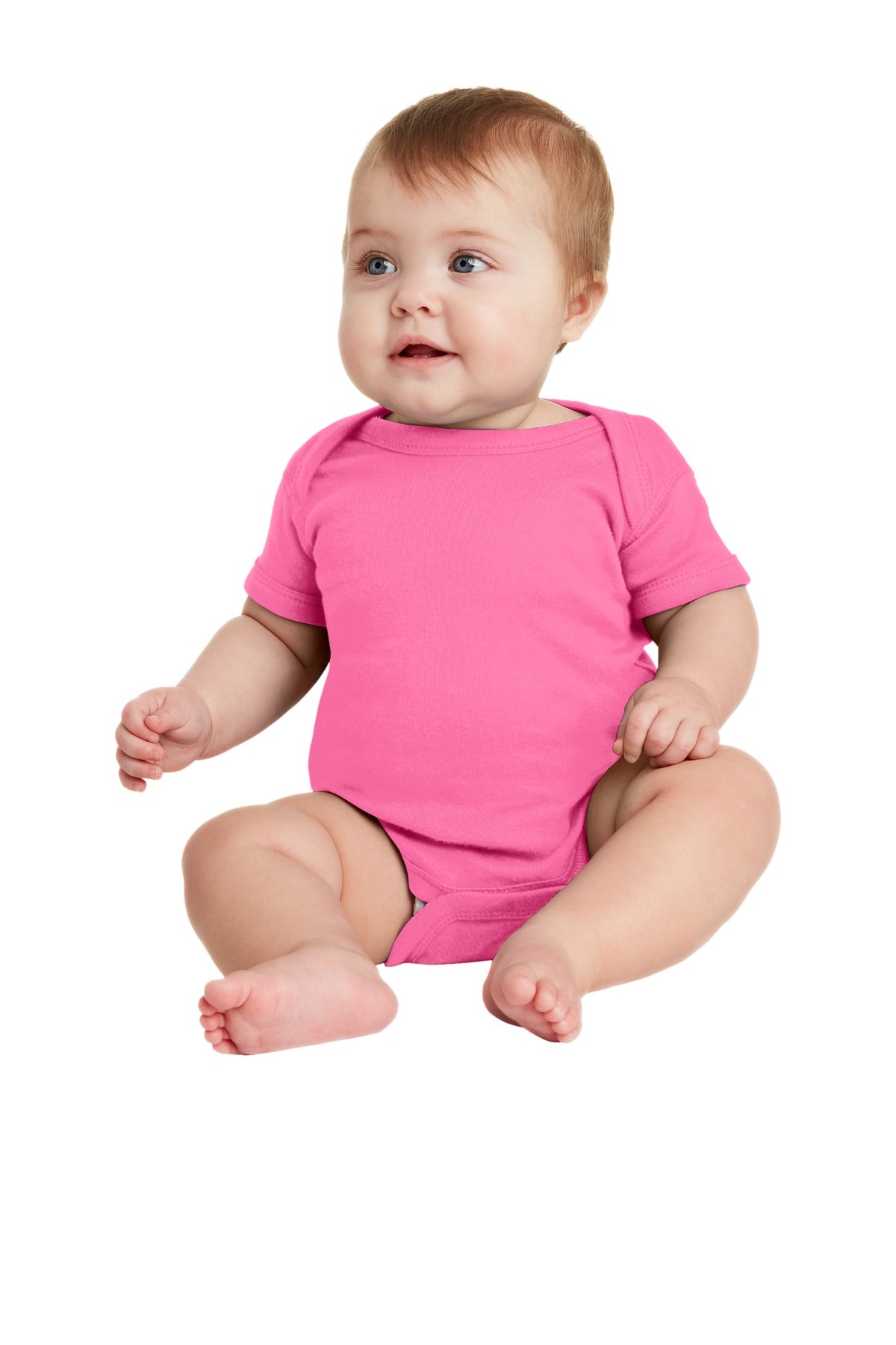 Rabbit Skins Infant Short Sleeve Baby Rib Bodysuit. RS4400