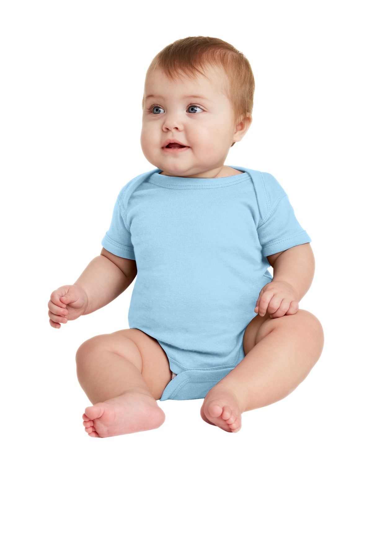 Rabbit Skins Infant Short Sleeve Baby Rib Bodysuit. RS4400